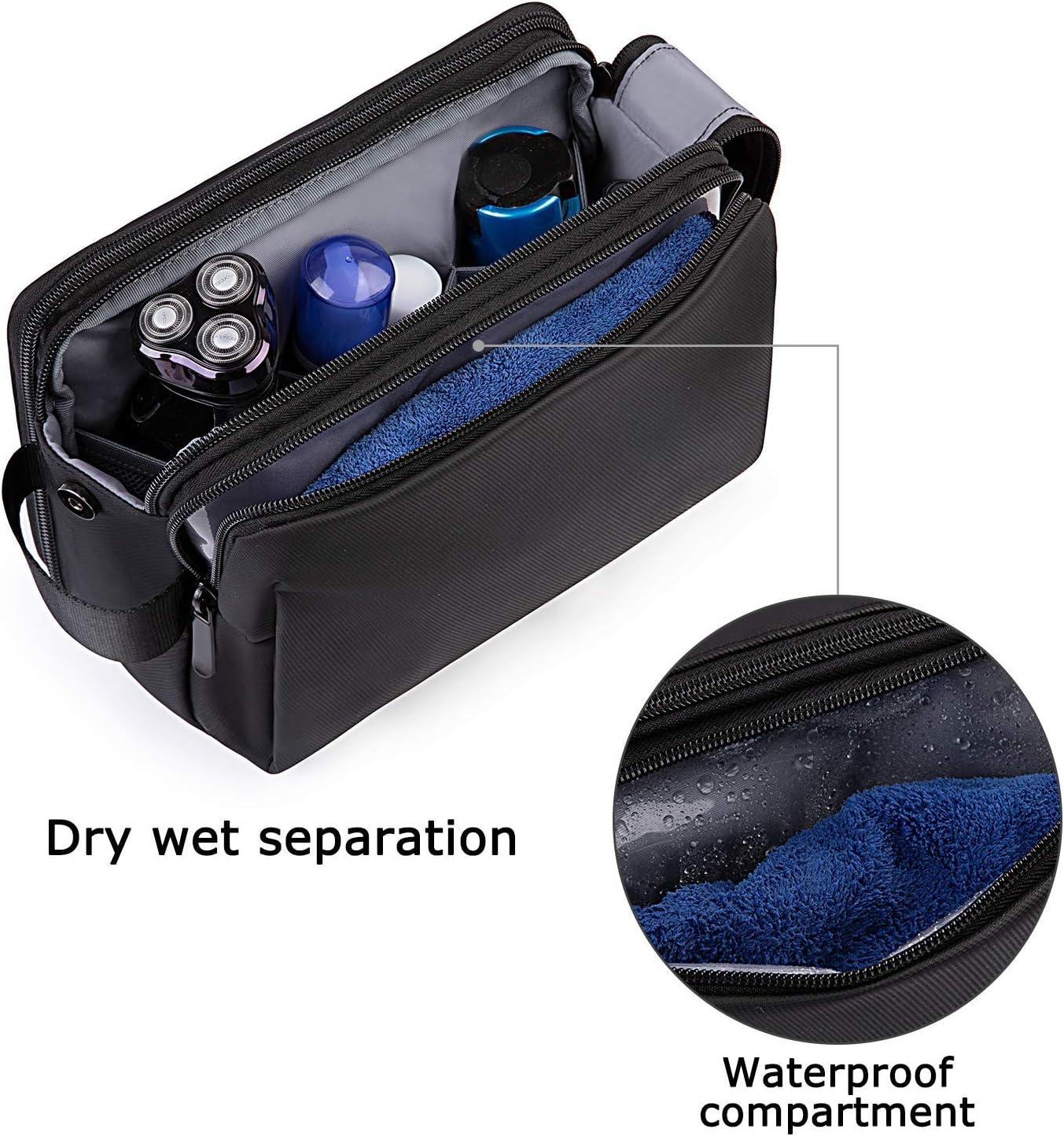 Mens Toiletry Bag, Travel Toiletry Organizer Dopp Kit Waterproof Shaving Bag  for Toiletries