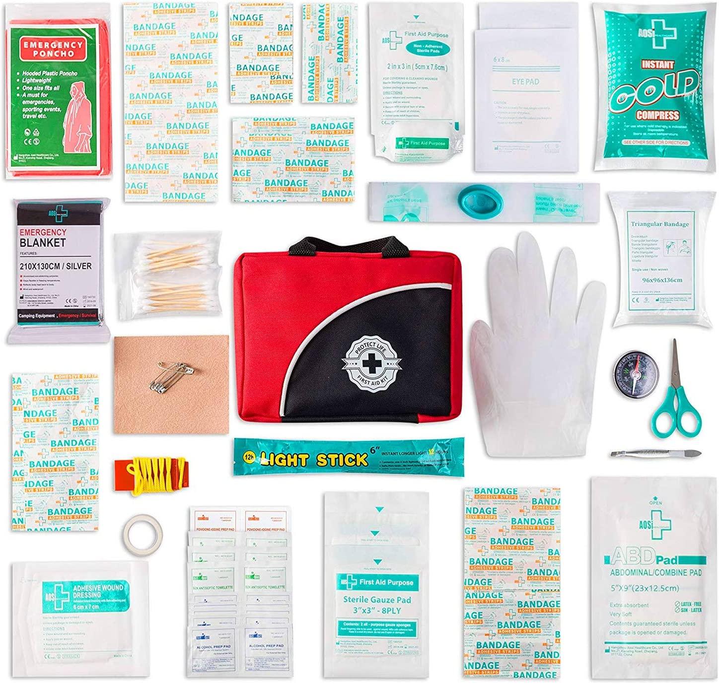 Emergency Medical Kit Bag, 160 Pieces