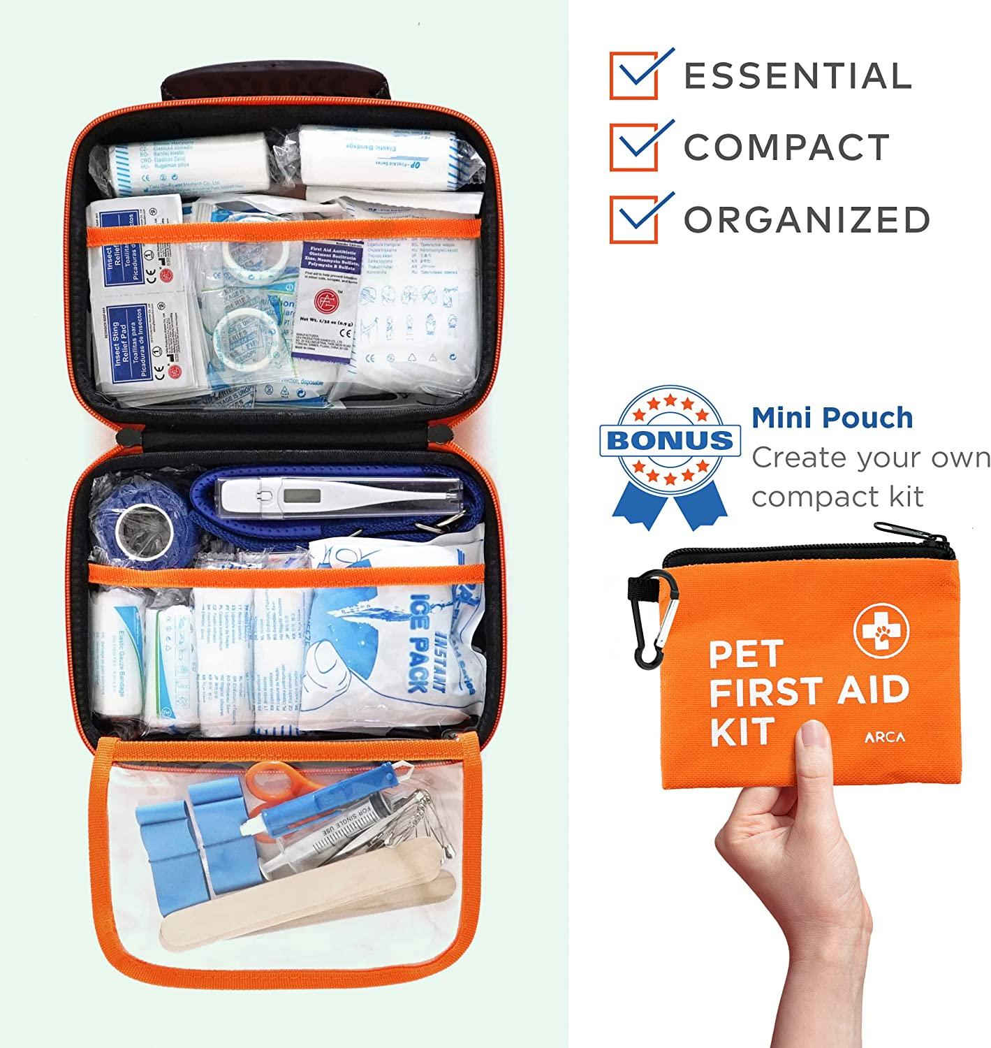 ARCA PET Cat & Dog First Aid Kit Home Office Travel Car Emergency