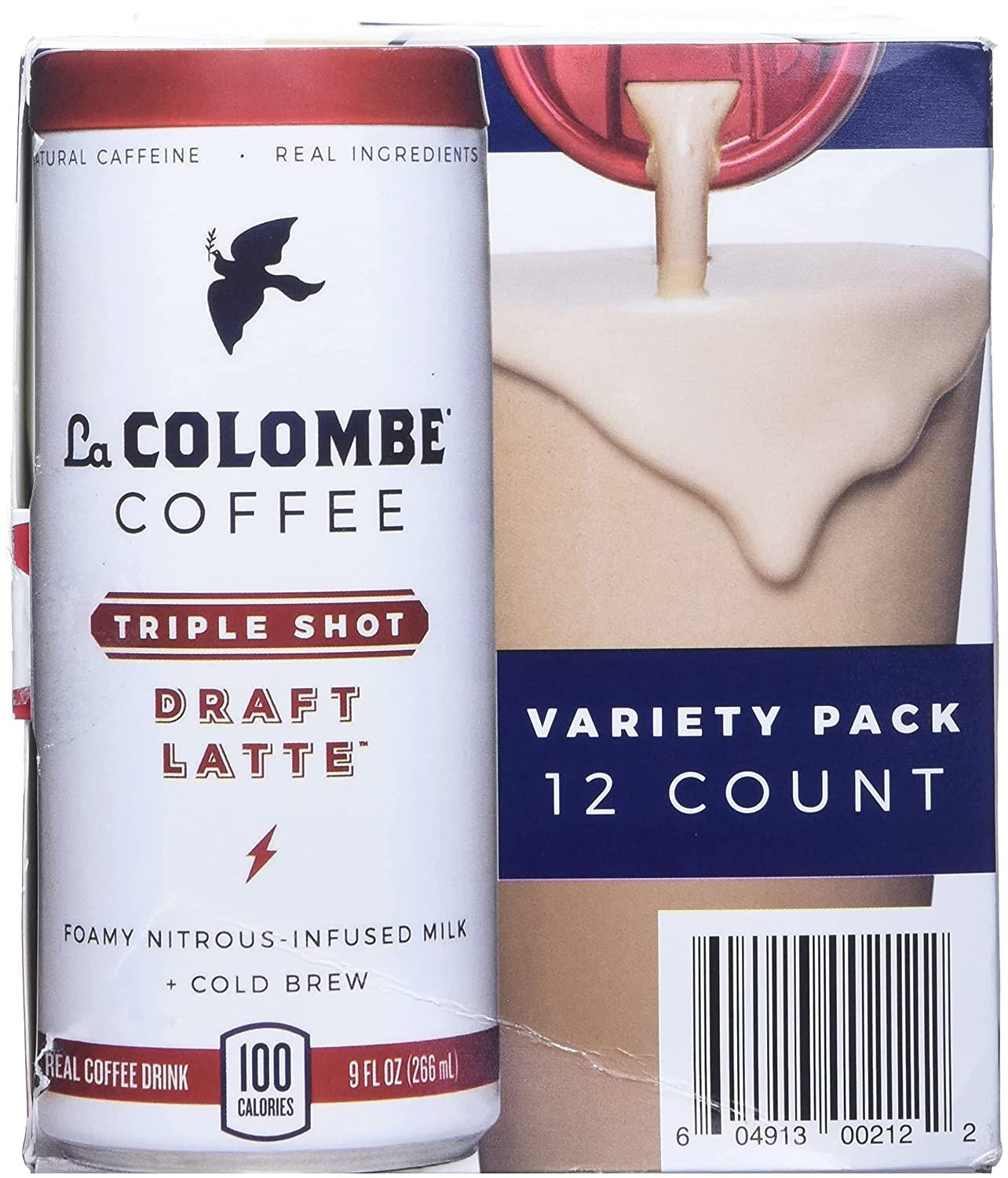 La Colombe Draft Latte Cold-Pressed Espresso Variety 9 oz Can (Mocha/Triple  Shot/Vanilla, 12-pack) Vanilla,Mocha