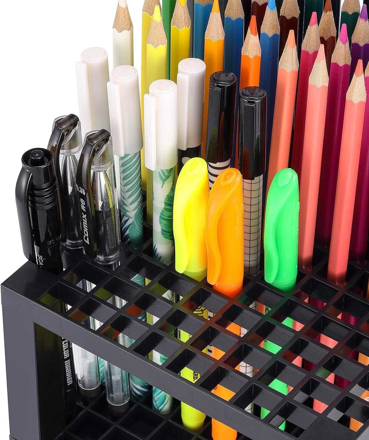 Plastic Pencil Pen Marker Pen Paint Brush Holder Organizer Storage