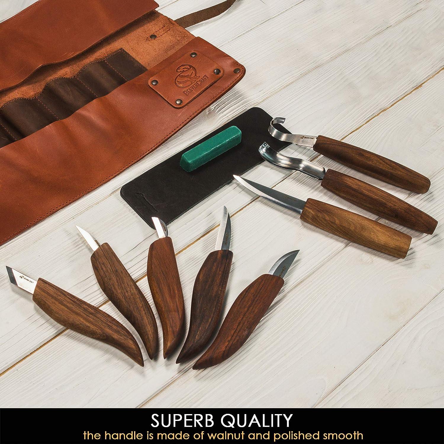 Deluxe Wood Carving Kit Whittling Kit Knife S50X Beavercraft -  Norway