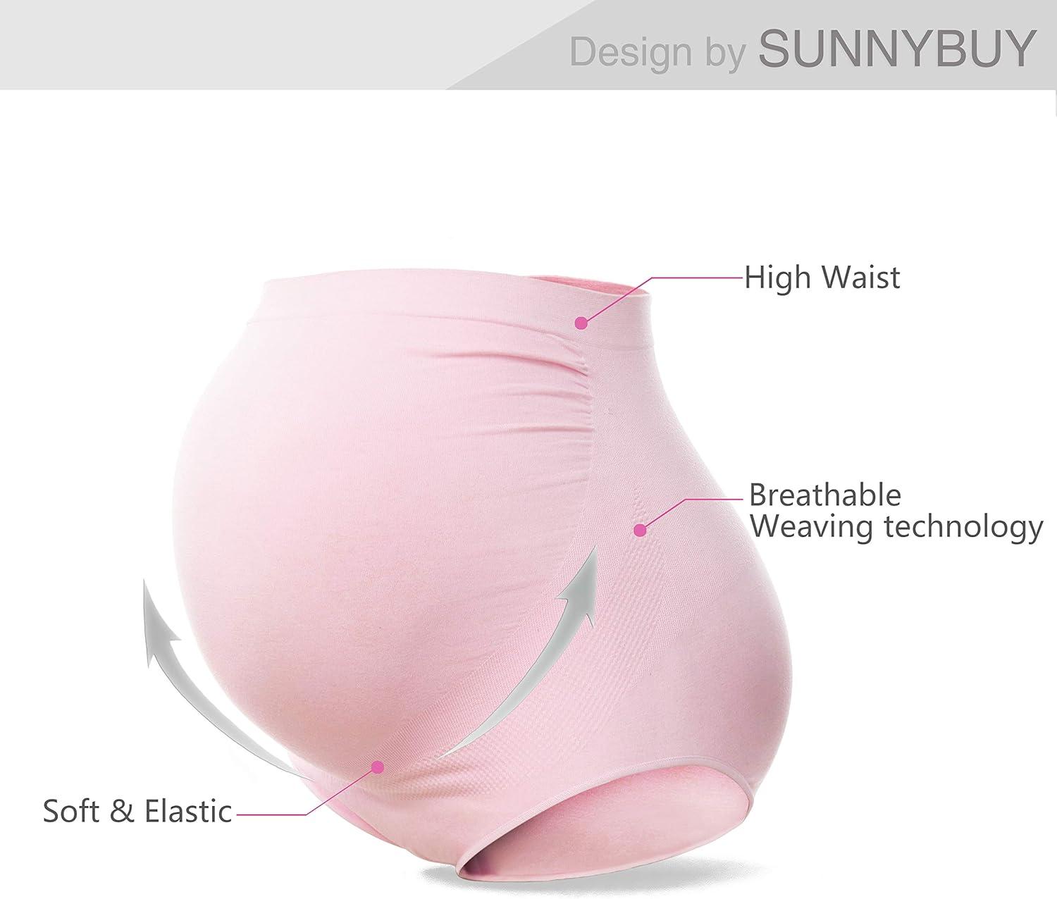  SUNNYBUY Maternity Underwear Under Bump & Over Bump  Pregnancy Panties Sets Seamless Womens Maternity Clothes Packs