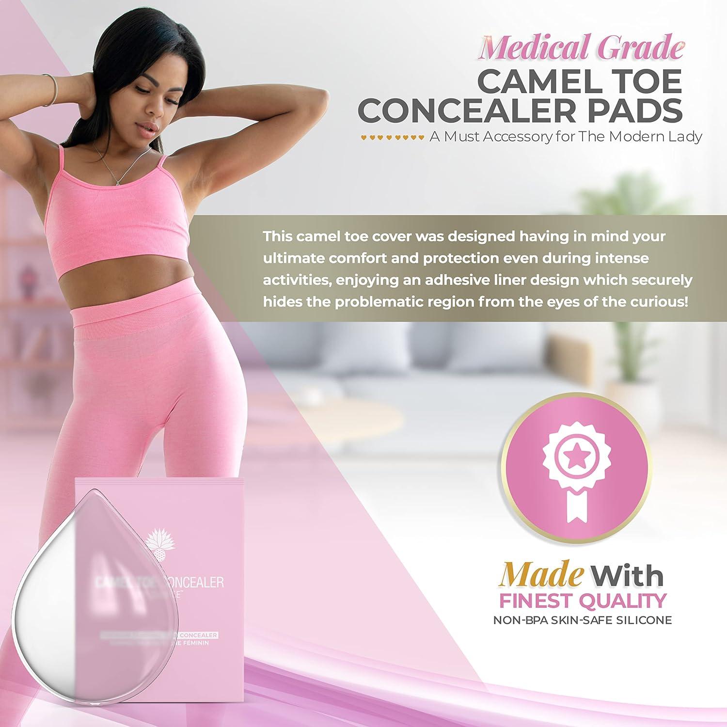 Camel Toe Concealer Reusable Invisible Adhesive Silicone Cover for Women,  Camel Toe Pads for Underwear, Leggings, Swimsuit, Yoga Pants, Bikini