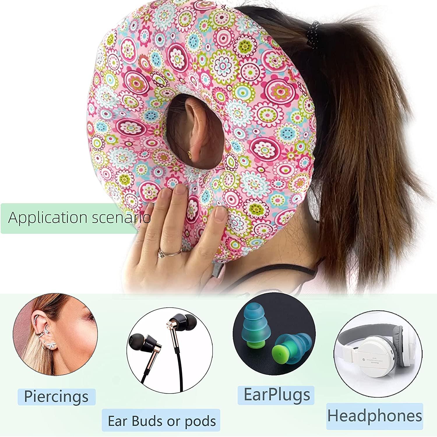 Ear Pillow Piercing Donut Side Pillow with A Hole-Ear Inflammation