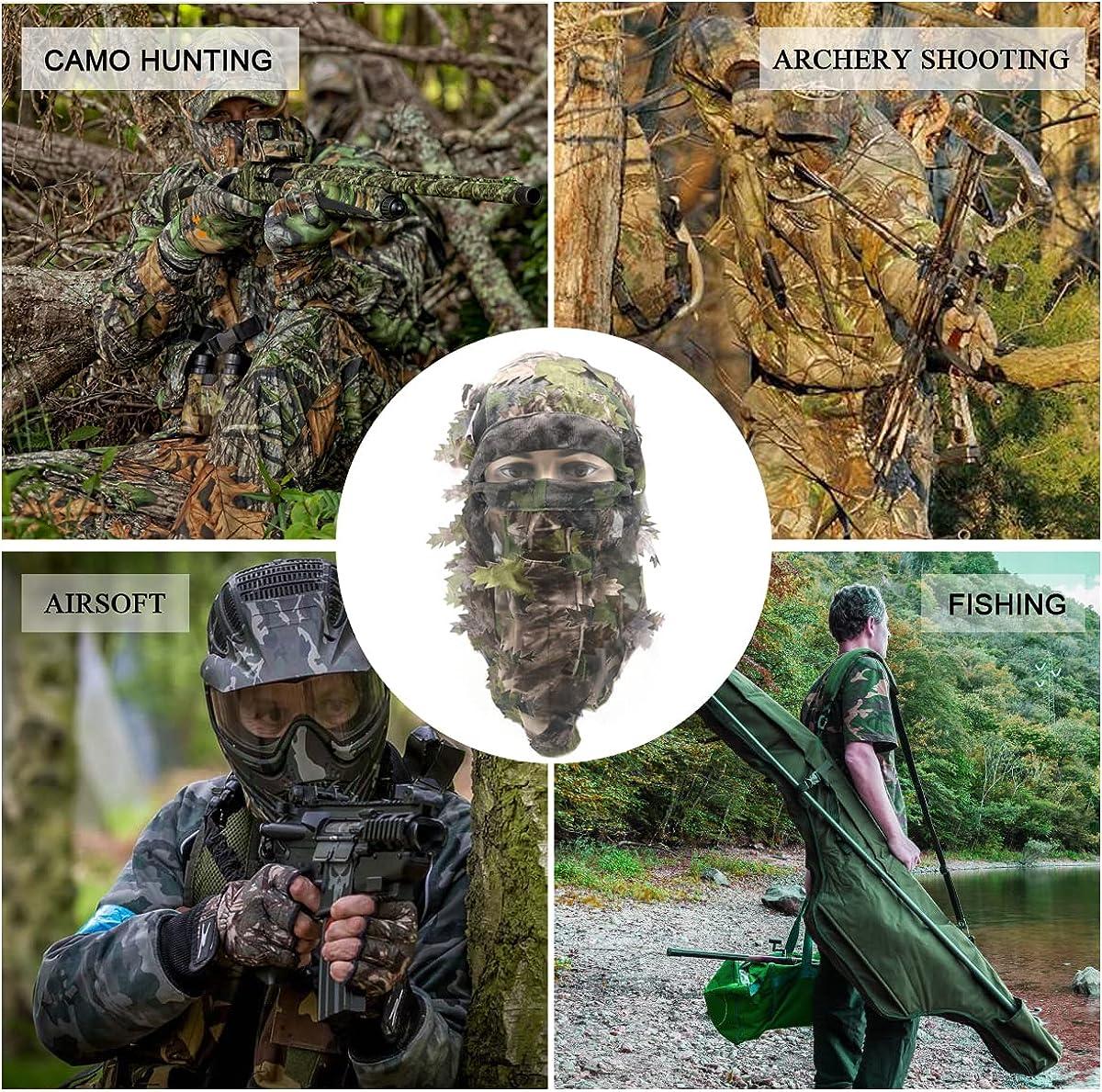Super Natural Camouflage Leafy Hunting Suit, 3D Leafy Ghillie Suit,  Lightweight, Breathable Woodland Camouflage Clothing, Military Clothes and  Pants for Jungle Hunting, Airsoft, Wildlife Photography 