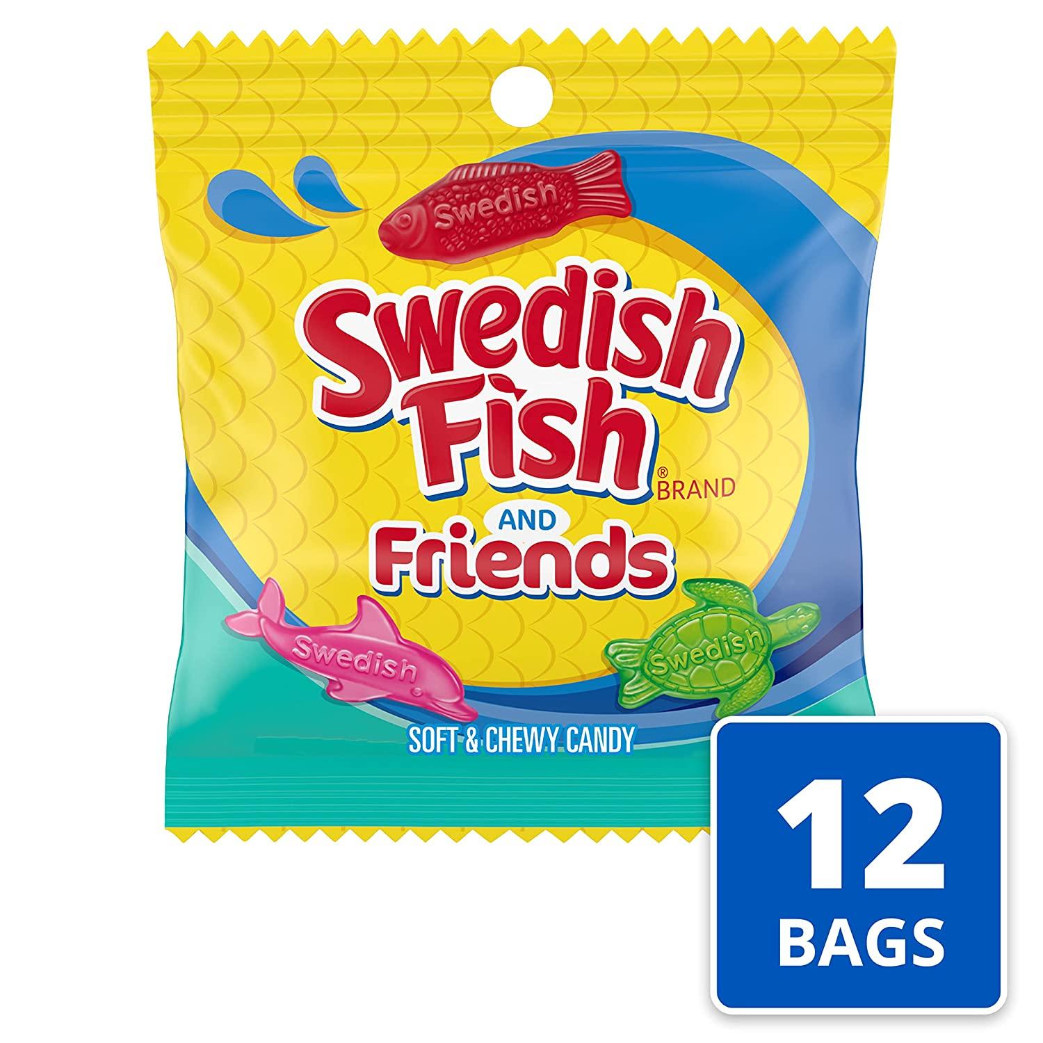 SWEDISH FISH and Friends Soft & Chewy Candy, 3.59 Ounce (Pack of