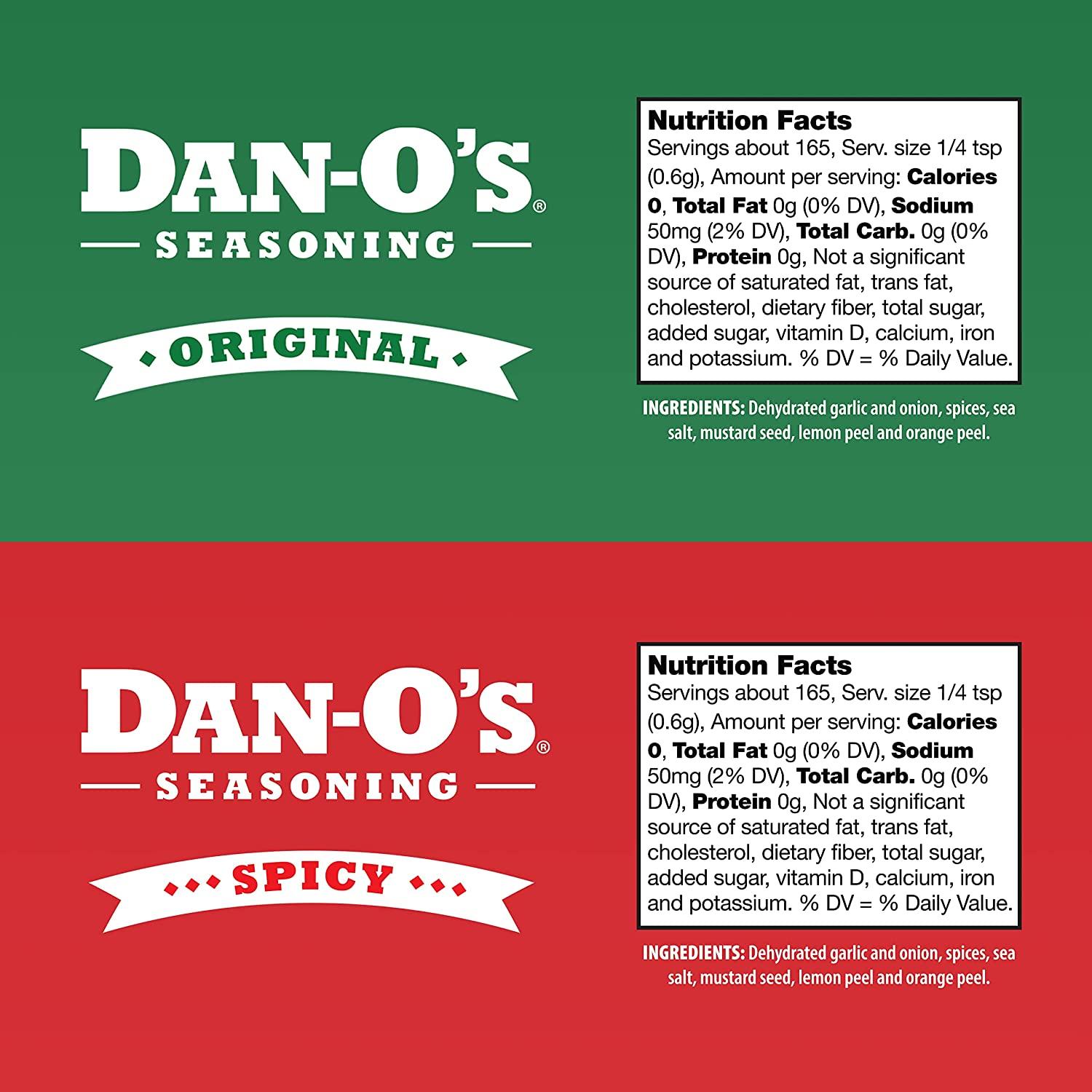 Dan-O's Seasoning 3 Count Bundle - Original, Hot Chipotle & Spicy Flavors, All Natural, Sugar Free, Keto, All Purpose Seasonings, Vegetable  Seasoning, Meat Seasoning, Low Sodium Seasoning, Cooking Spices
