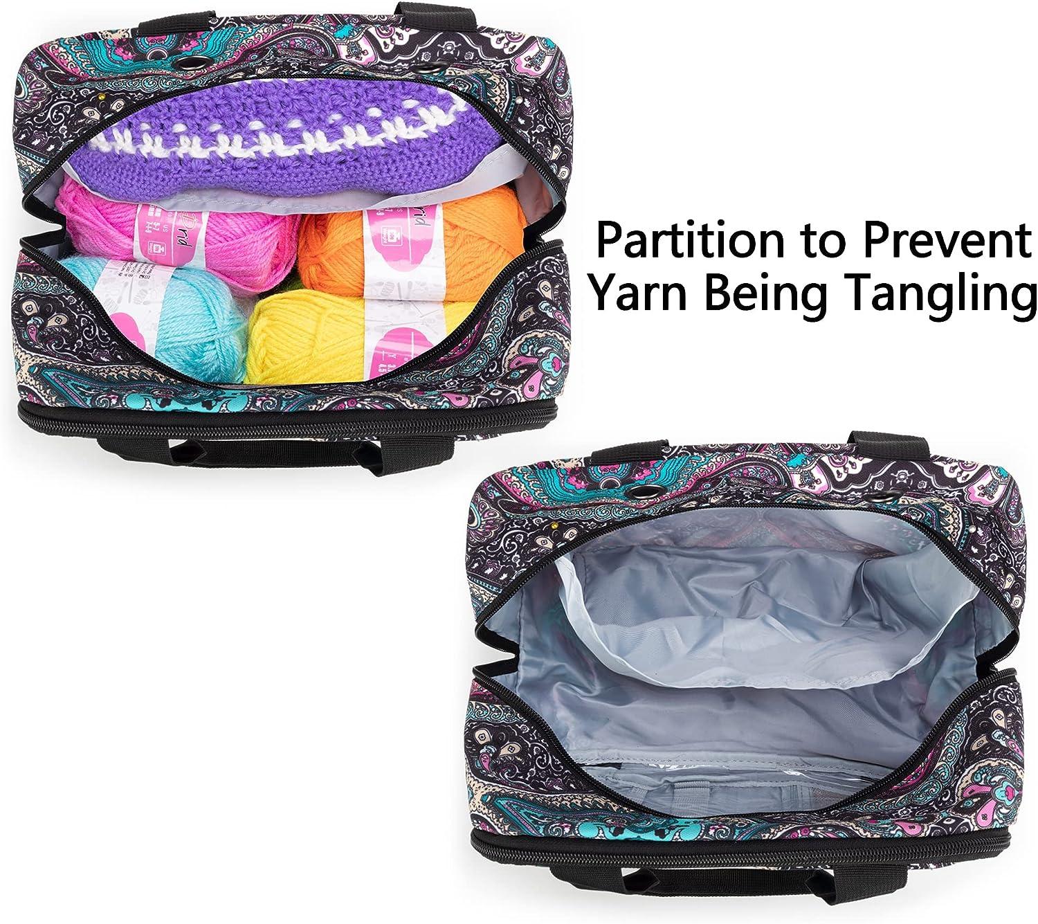 Knitting Bag for Traveling Yarn Holder Yarn Storage Bag for