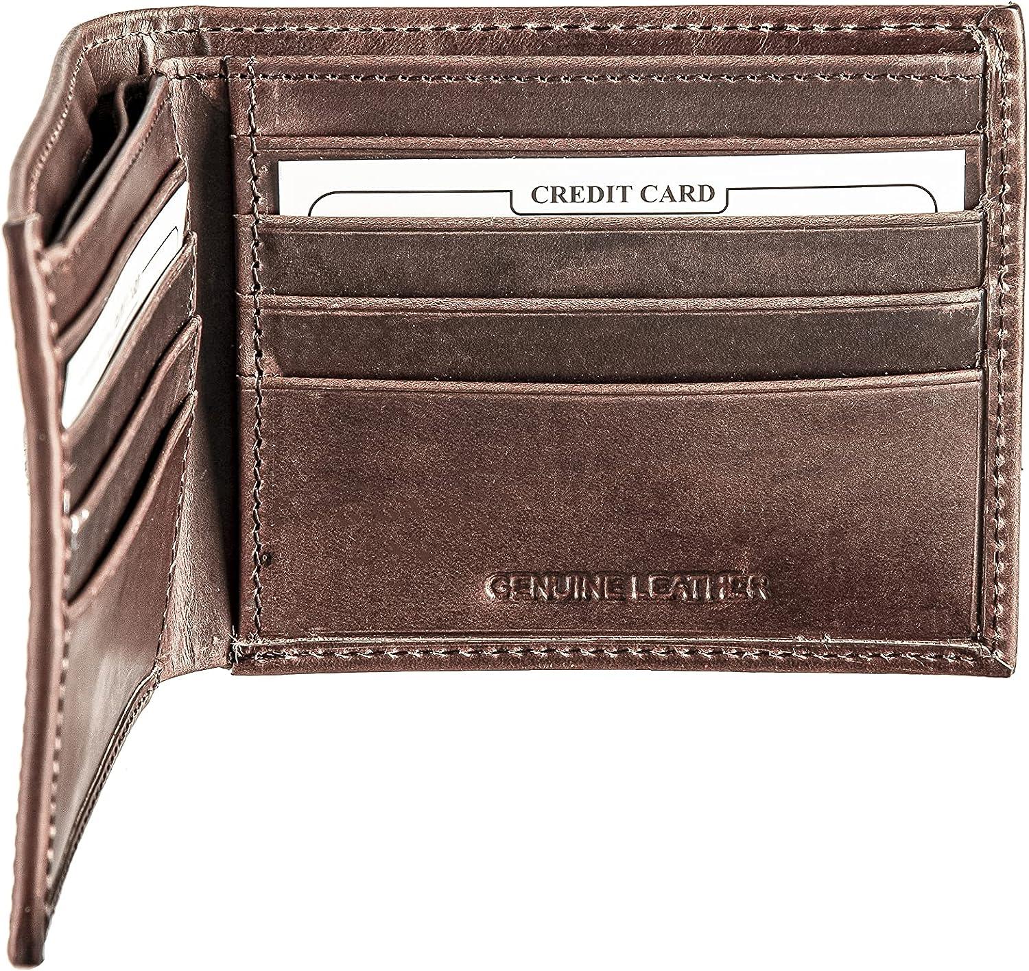 Team Sports America NFL Cincinnati Bengals Brown Wallet | Bi-Fold |  Officially Licensed Stamped Logo | Made of Leather | Money and Card  Organizer |