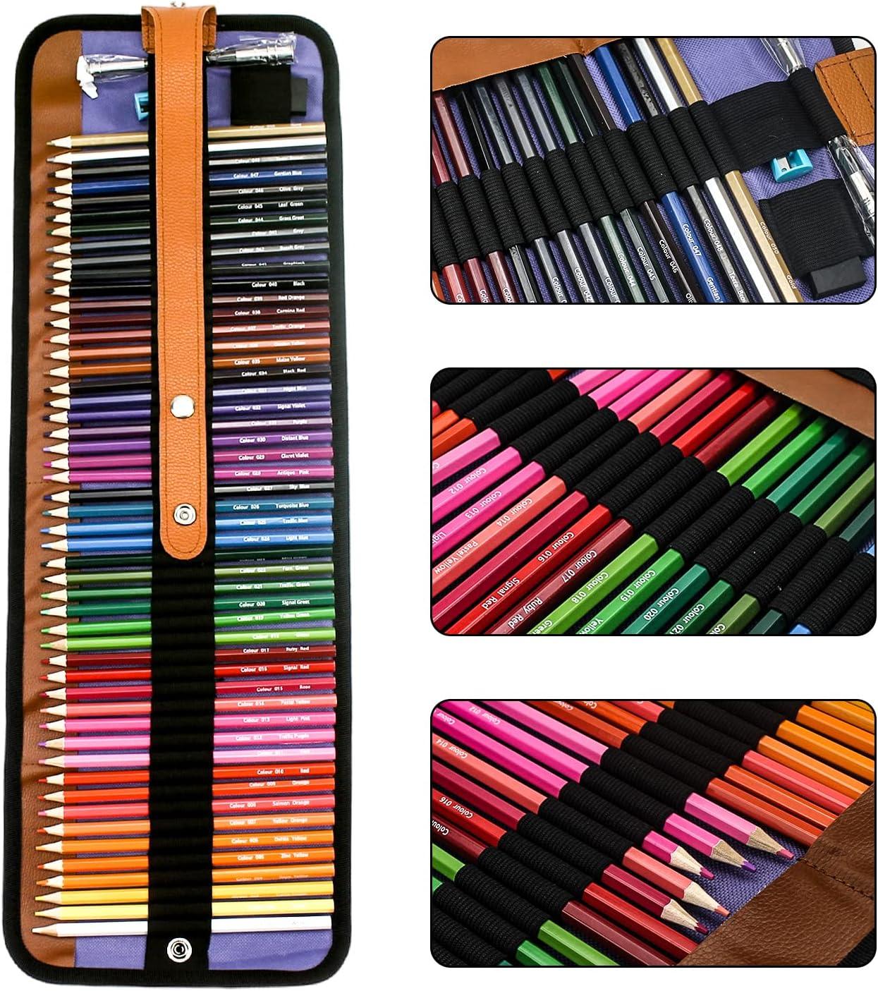 XingFu Tree Colored Pencils Set with Canvas Wrap,Drawing Supplies