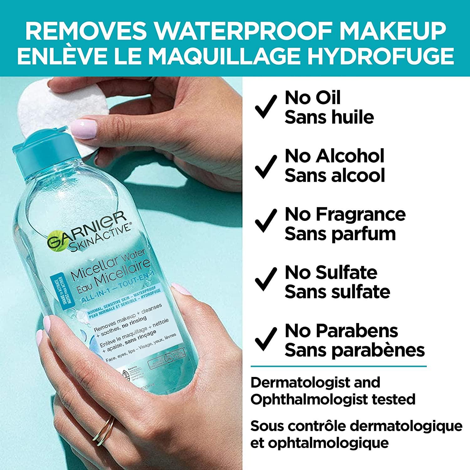 Garnier Skin Active Micellar Cleansing Water 100ml Makeup Remover Sensitive  Skin