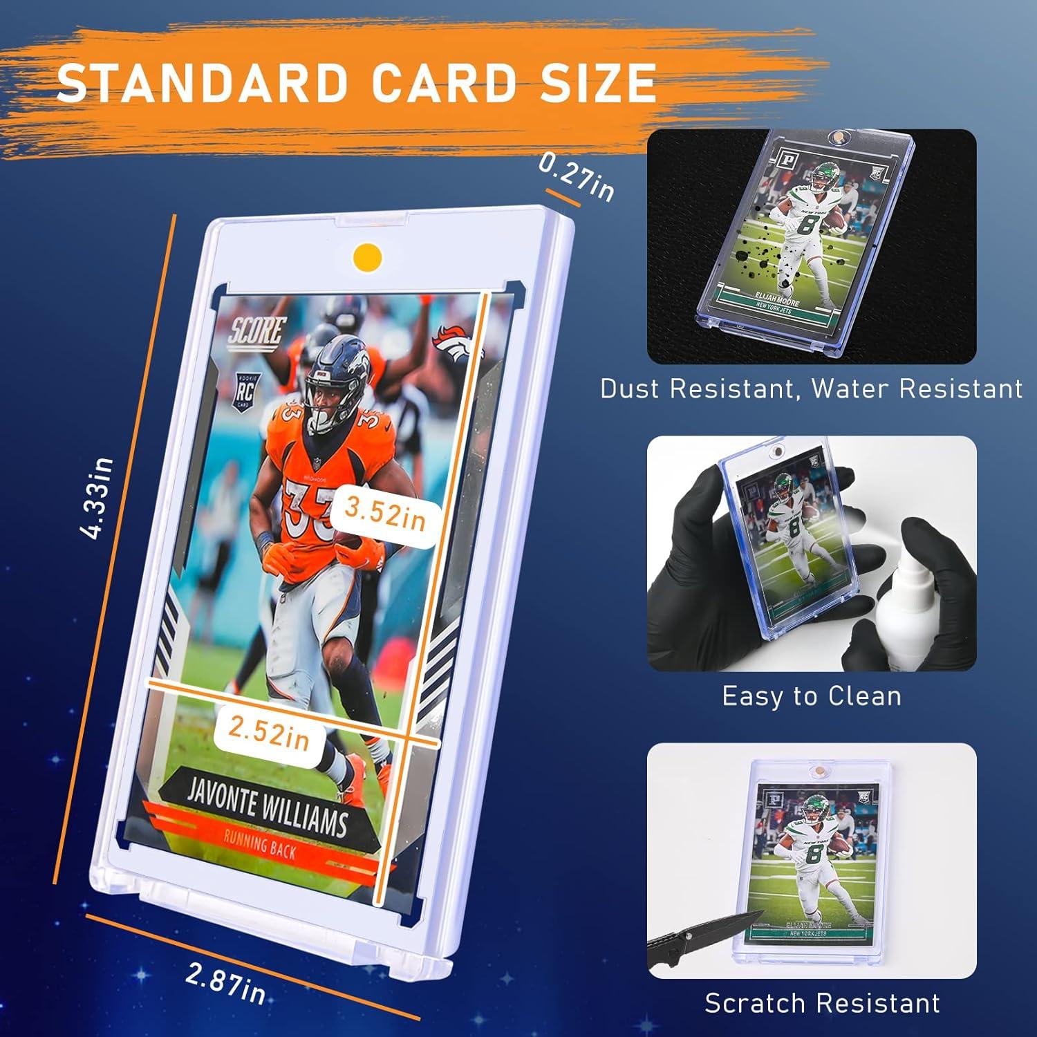 25 ct Magnetic Card Holder 35pt, Trading Card Hard case, Card Protector  Hard Plastic, Hard Card Sleeves Display case for Standard Collection Cards
