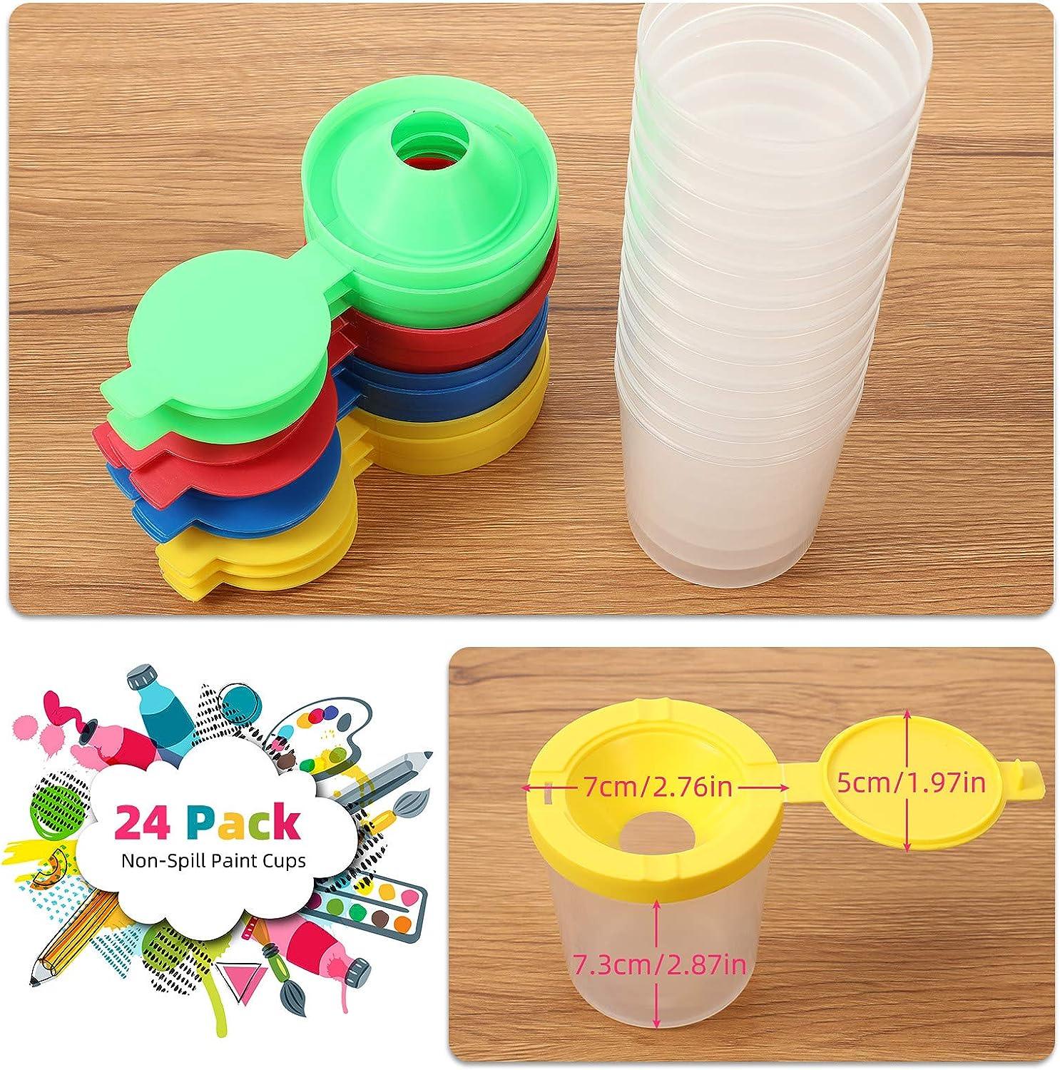 12 Pack No Spill Arts and Craft Supplies Paint Cups with Lids,4
