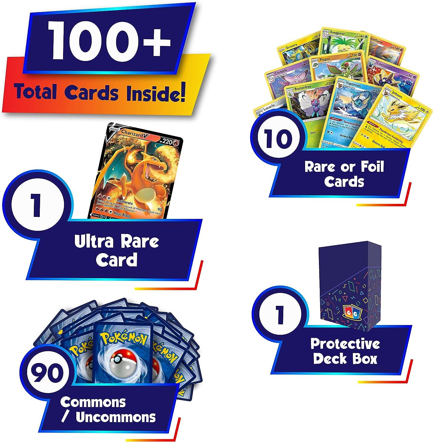 Ultra Box | 100 Cards | 2 Guaranteed Ultra Rares | Plus 8 Holos or Rare  Cards | Compatible with Pokemon Cards