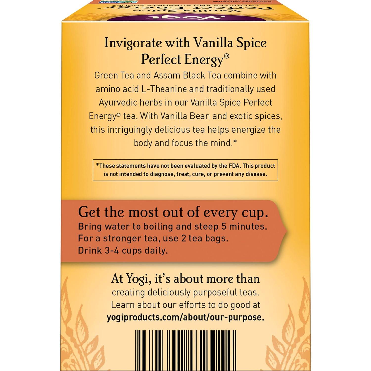 Yogi Tea Honey Chai Turmeric Vitality Tea - 16 Tea Bags per Pack (6 Packs)  - Organic Tea to Support Overall Health - Includes Cinnamon Bark, Turmeric