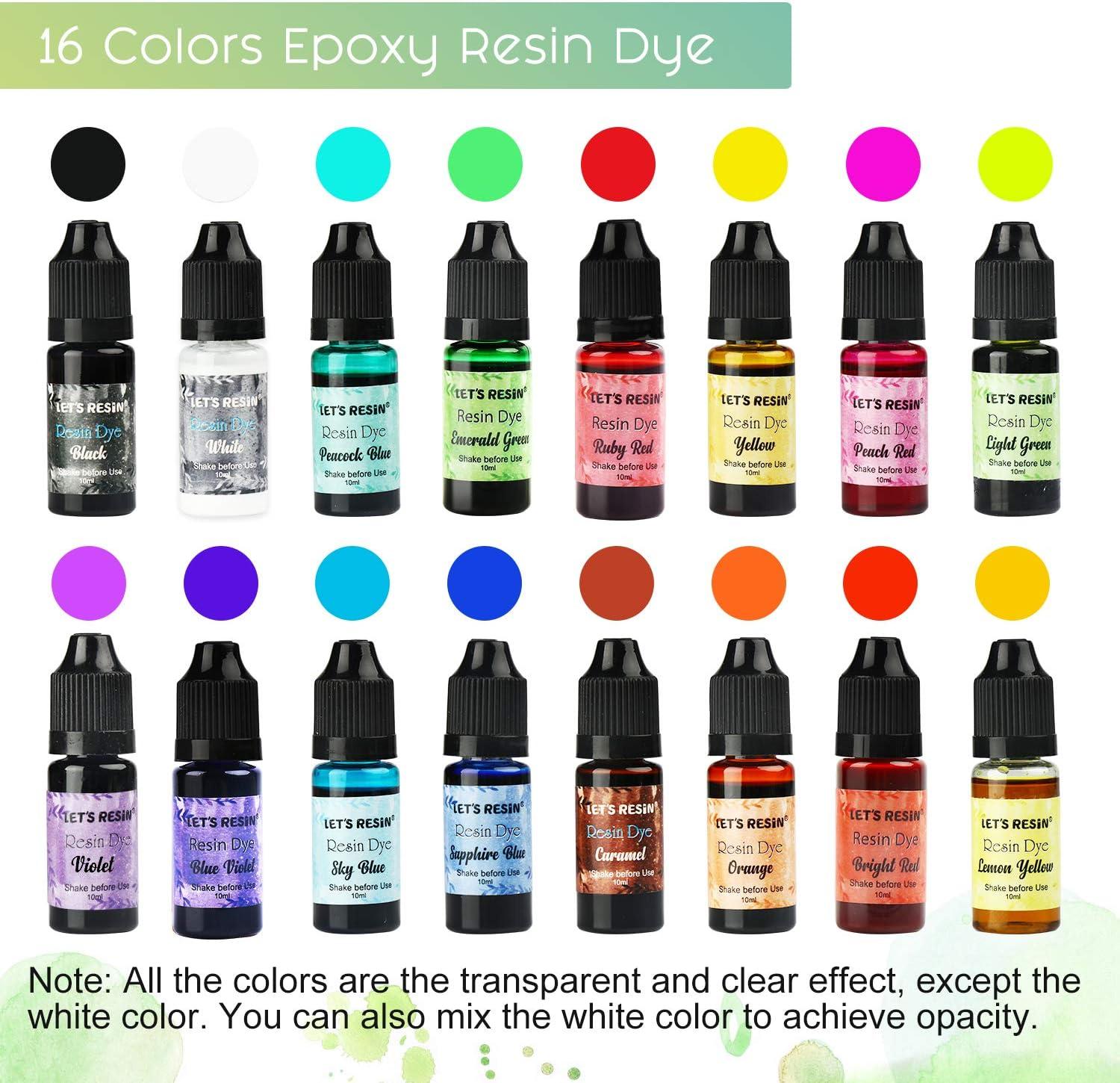 Epoxy Resin Pigment, 27 Bottles Transparent Liquid Dye High Concentration  Resin