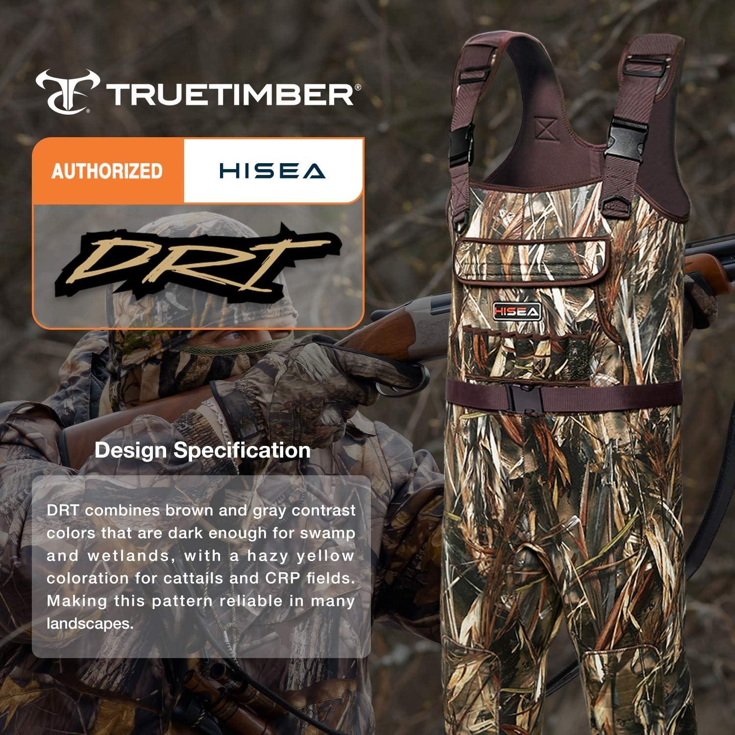 HISEA Neoprene Chest Waders for Men with Boots Duck Hunting Waders with  Hanger Truetimber Drt Camo 11