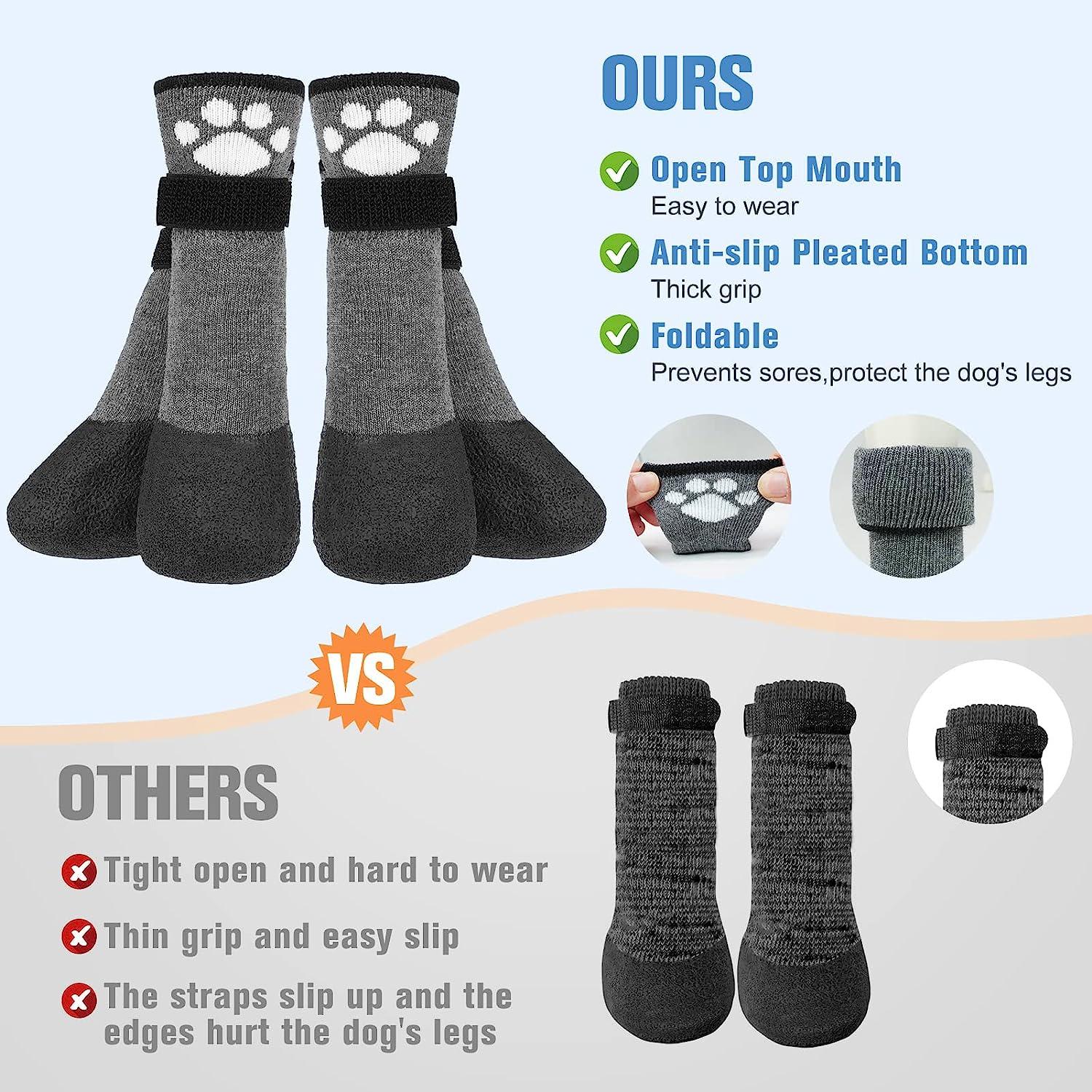 Waterproof Dog Shoes Anti-Slip Grip Socks For Small Dogs Puppy
