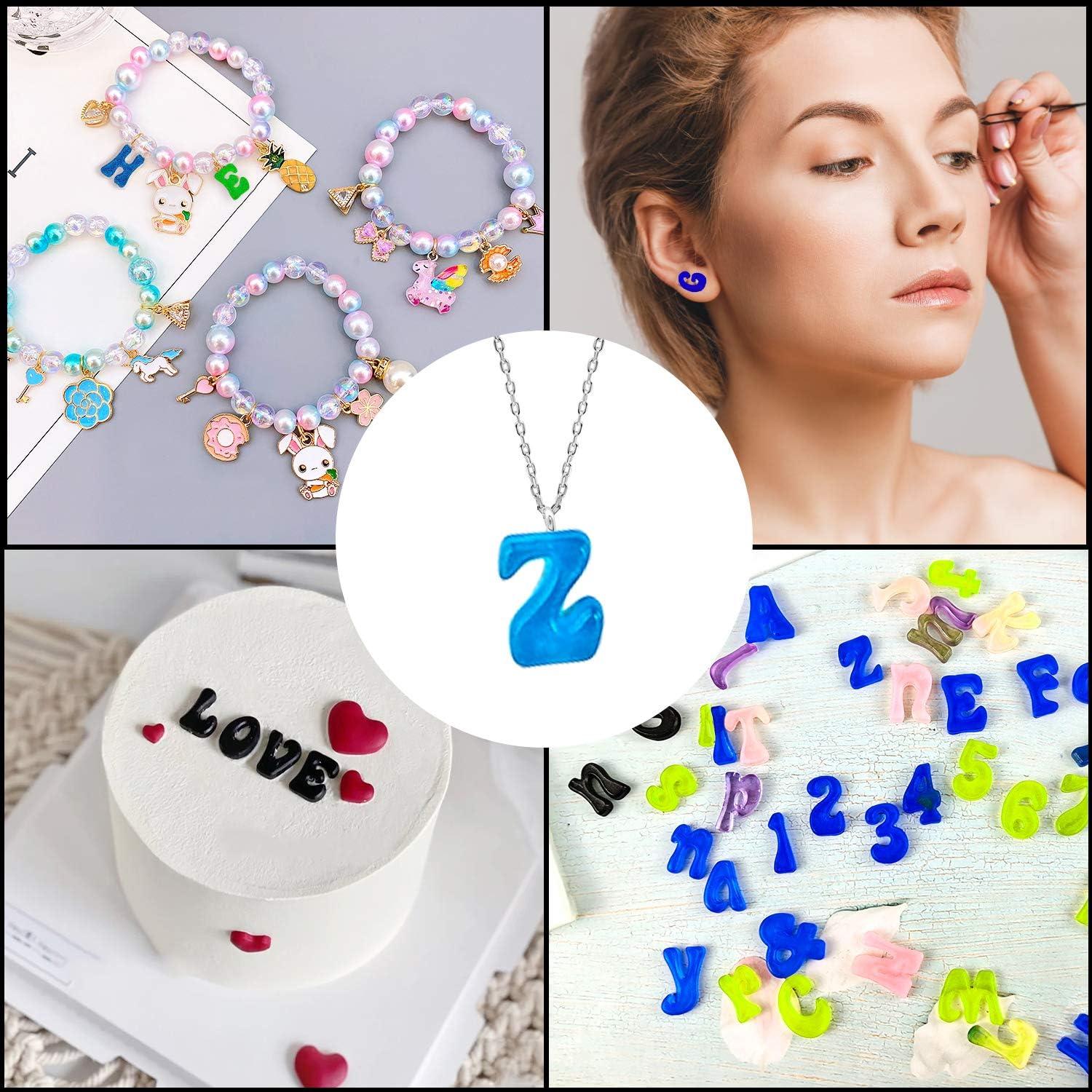 3D Silicone Epoxy Resin Mold Alphabet and Numbers for Pendants Keychains  Earrings Ornaments Making DIY Letter Craft 