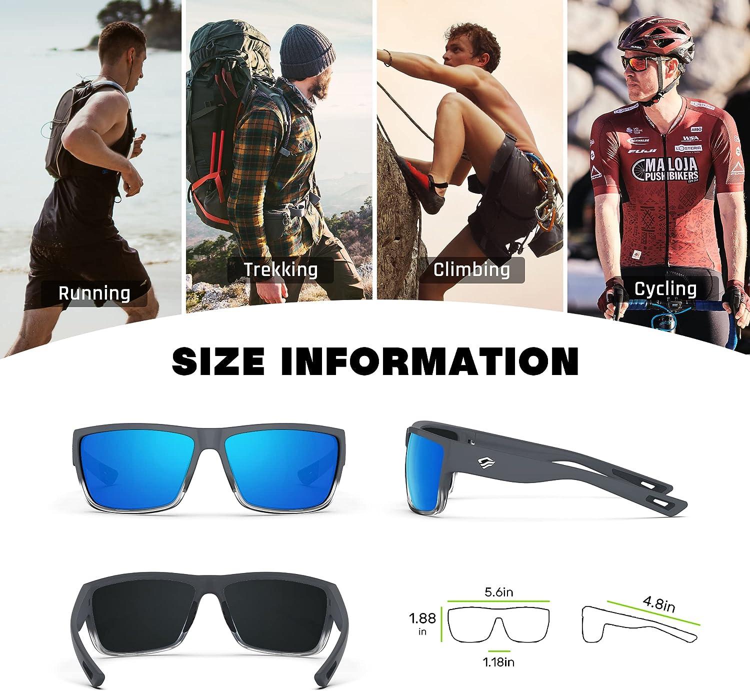 TOREGE Polarized Sports Sunglasses for Men and Women Cycling
