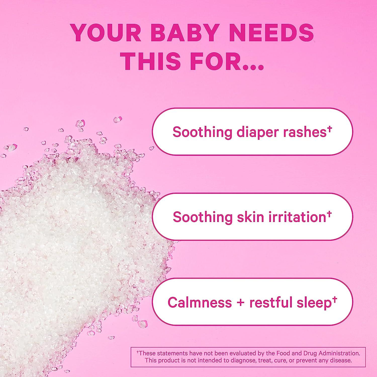 Pink Stork Baby Bath Flakes: Fragrance-Free Bath Salts & Soak for Kids, Newborn  Baby Essentials, Infant & Toddler Bath Time, Soothes Diaper Rash, Support  Skin Moisture, Women-Owned, 16 oz