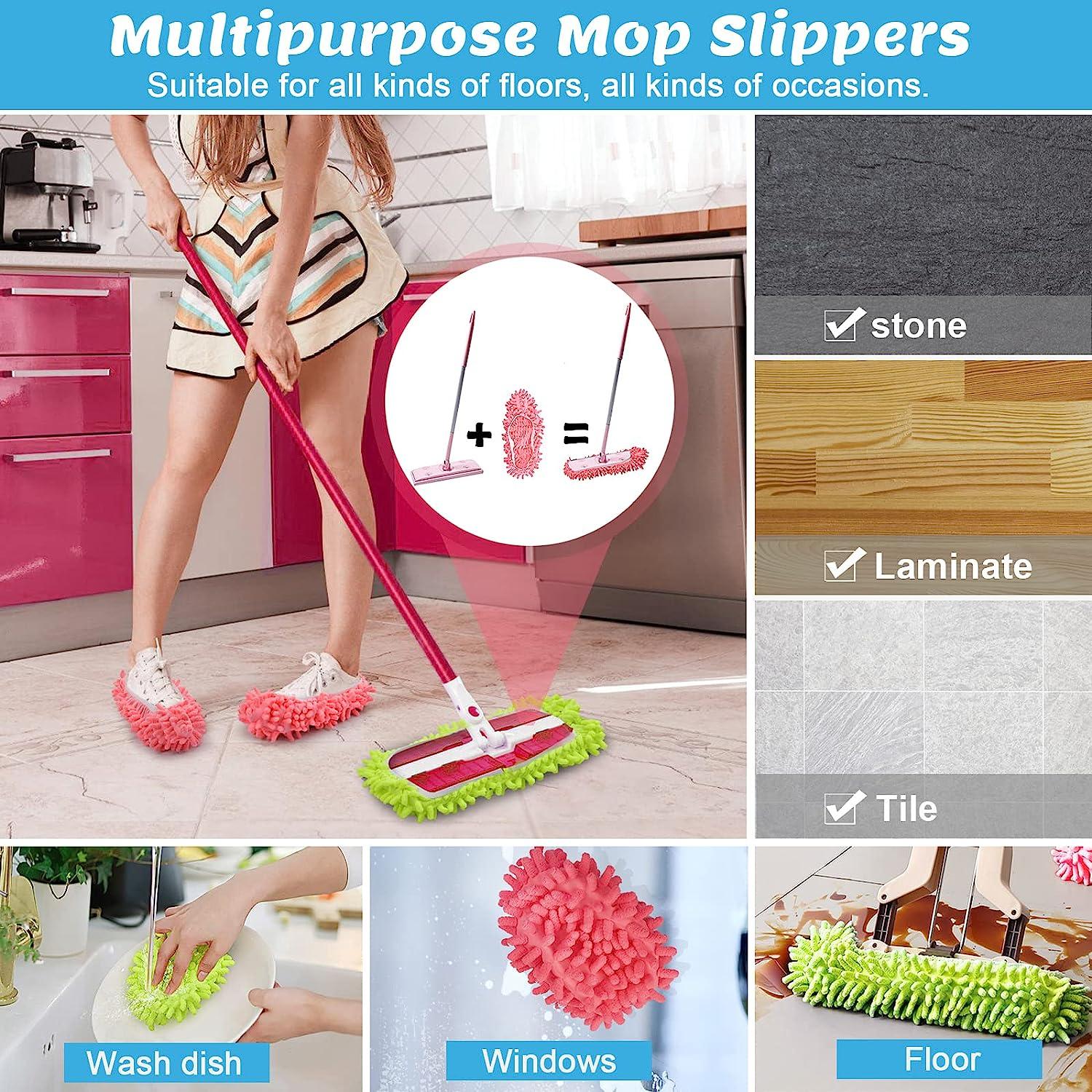  IUMÉ 5-Pairs Mop Slippers Shoes for Floor Cleaning, 10