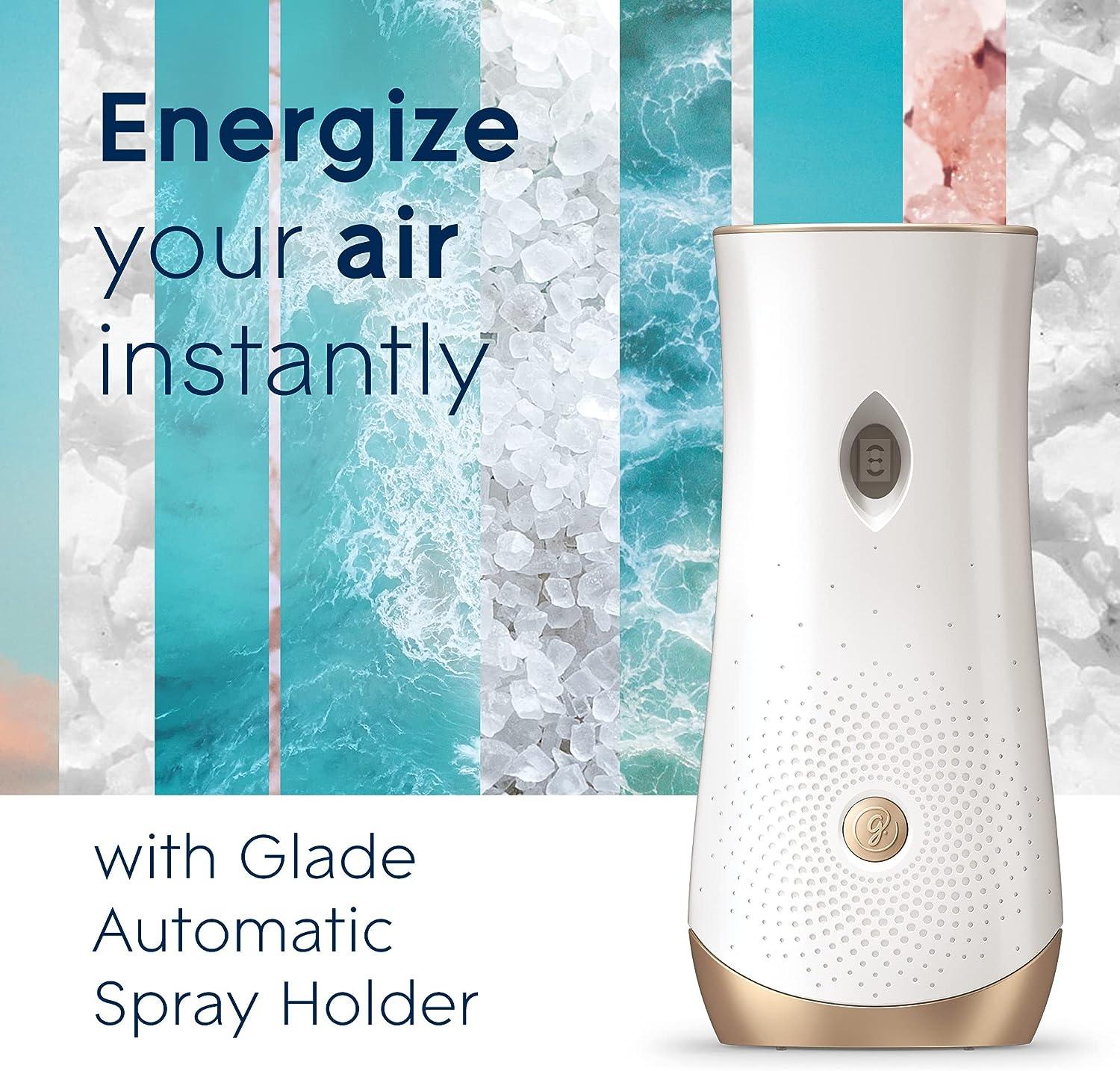 Glade Automatic Spray Refill and Holder Kit, Air Freshener for Home and  Bathroom, Clean Linen, 6.2 Oz, 2 Count
