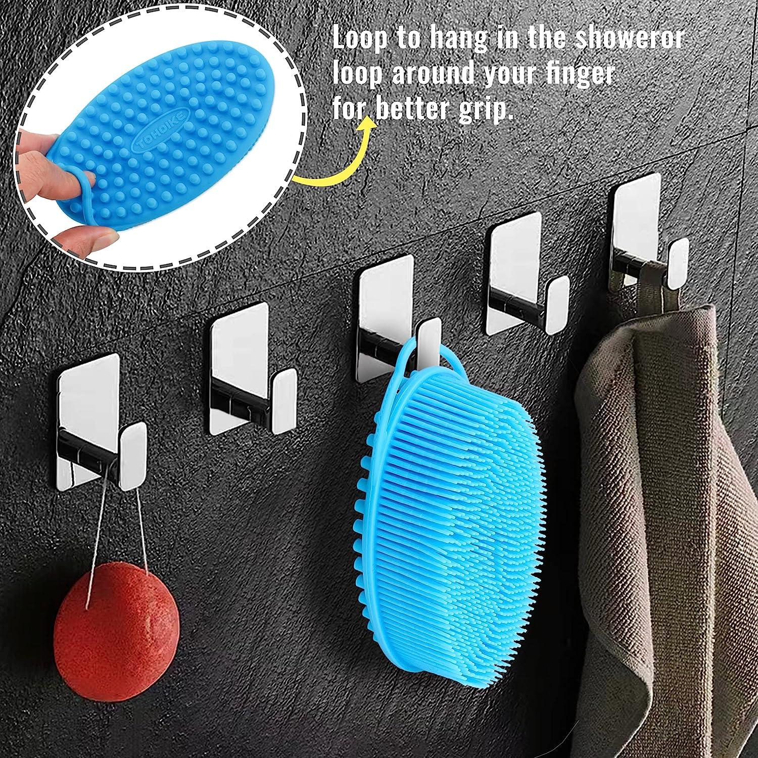 OTAVILEM Body Scrubber with Soap Dispenser for Shower, 3 Pack Silicone  Exfoliating Brushes, Soft Body Exfoliator, Bath Loofah for Babies, Kids,  Women