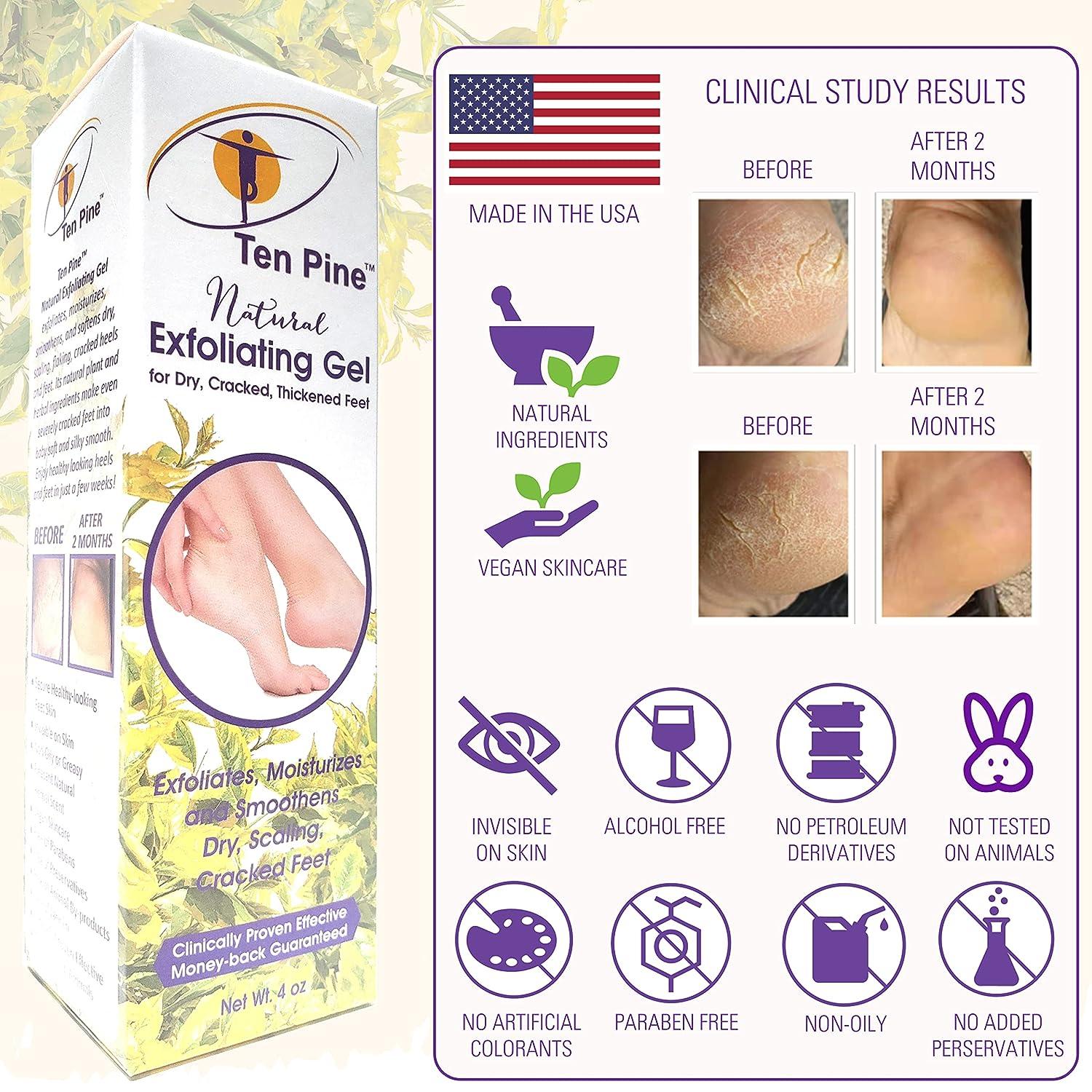 Vegan Foot Repair Cream Callus Remover Natural Exfoliating Gel for