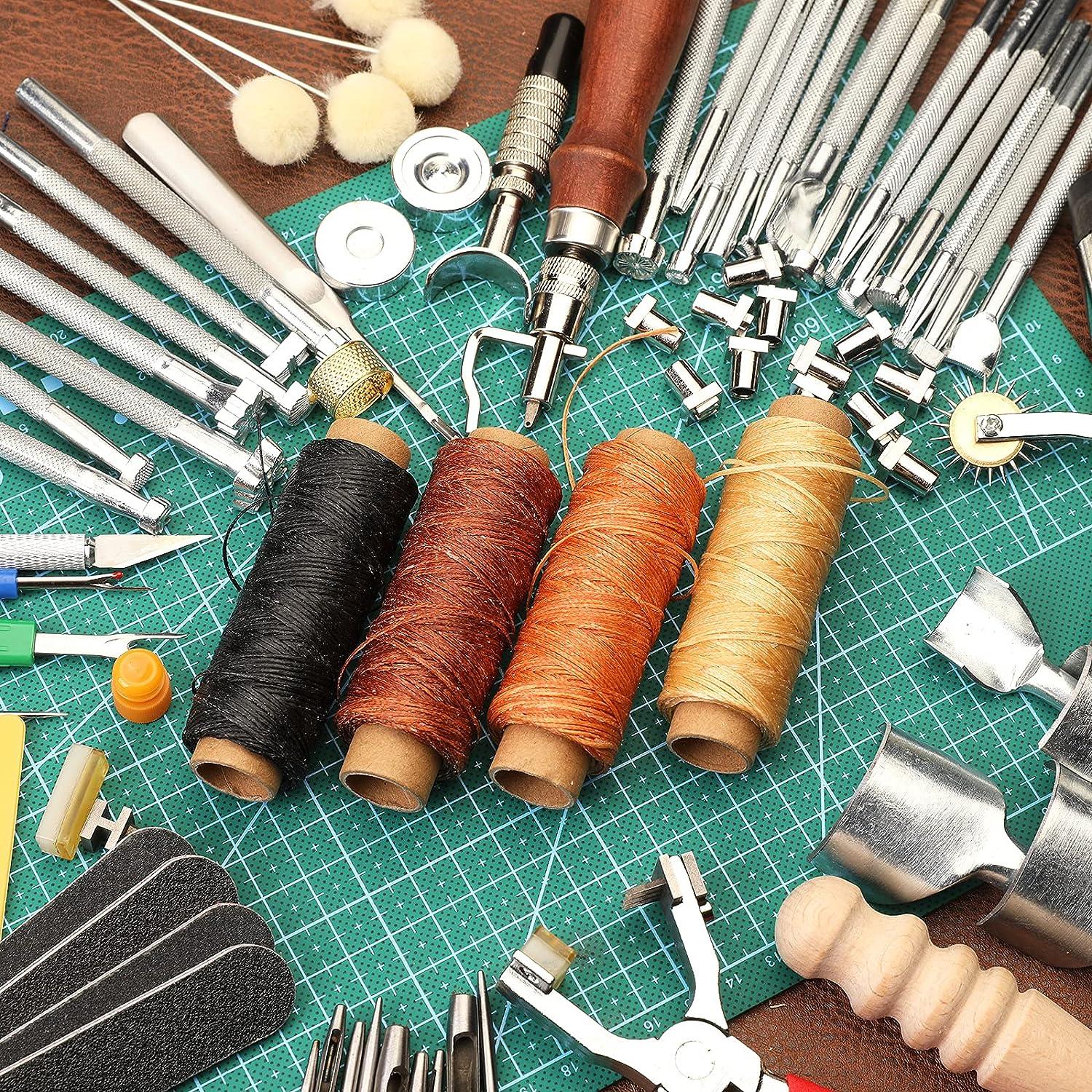  Leather Sewing Kit, Leather Working Tools and Supplies
