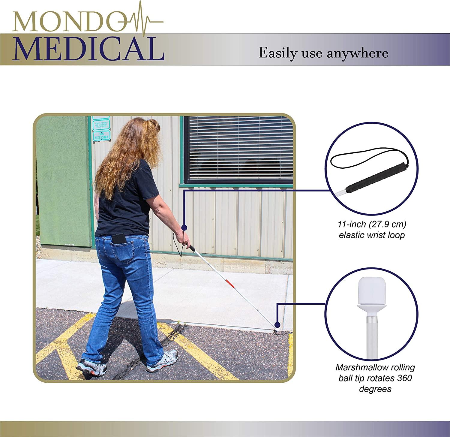 Blind Guide Cane Folding Walking Stick For Vision Impaired And Blind People  NEW