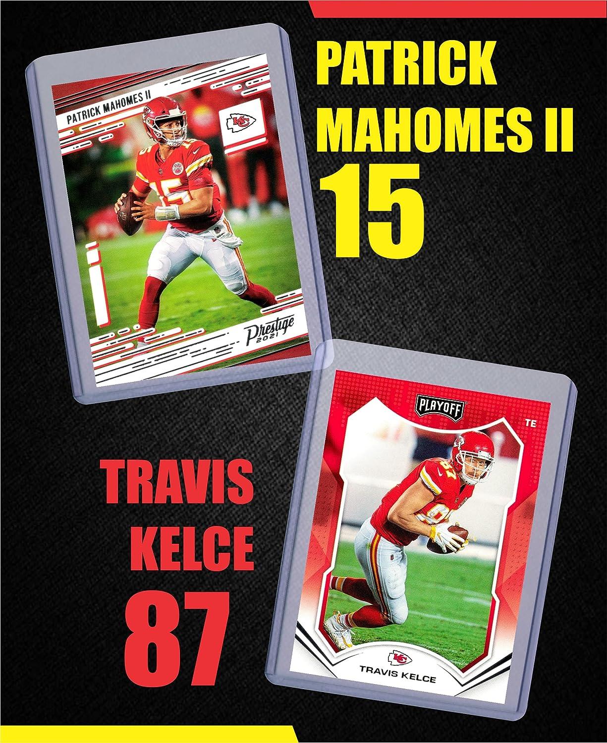 Patrick Mahomes Football Card Bundle, Set of 4 Assorted Kansas