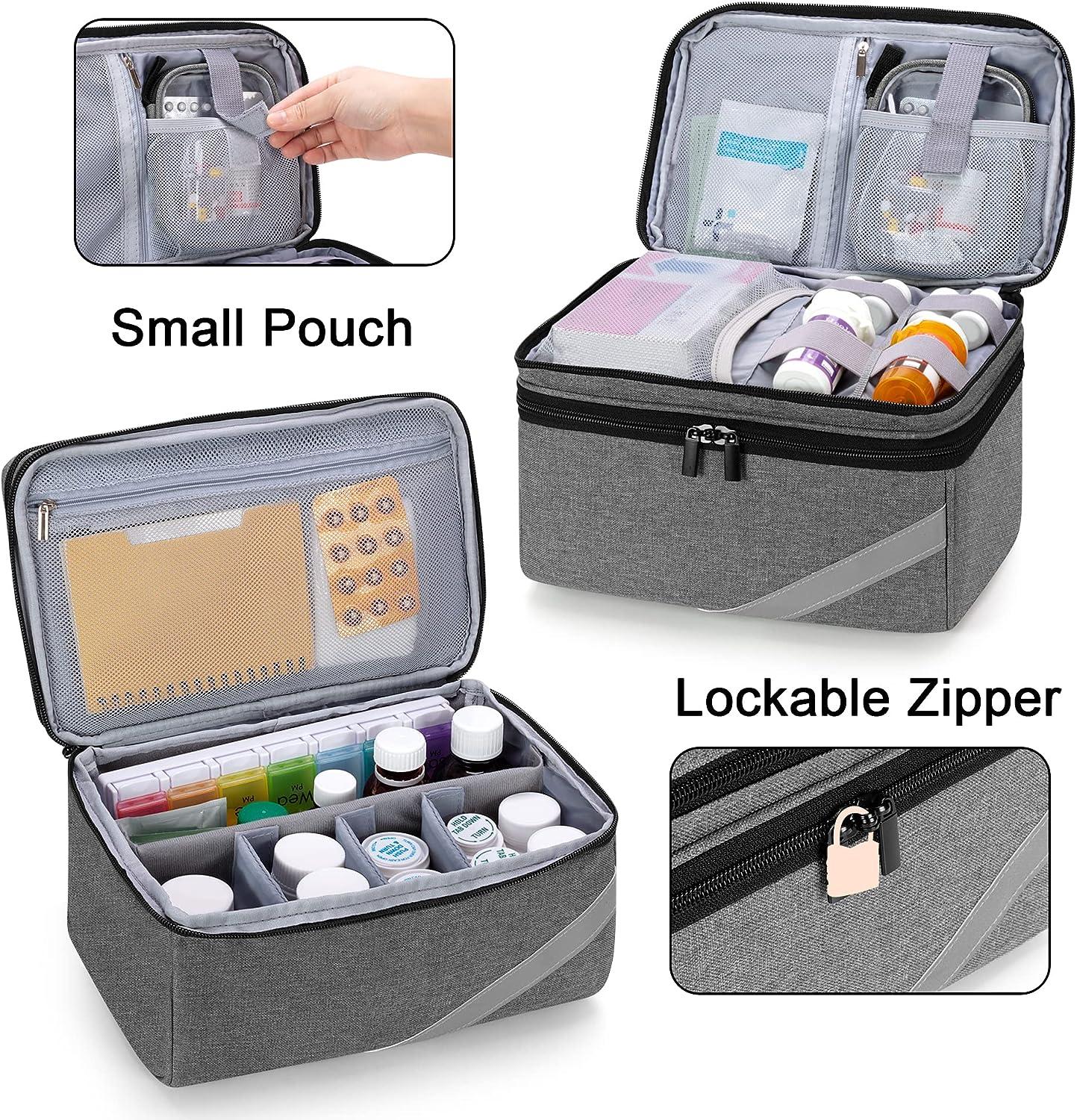 JRQCSJY Pill Bottle Organizer Medicine Organizers and Storage Bag with  Portable Pouch First Aid Kit for Home Medicine Organizer Cabinet For Travel