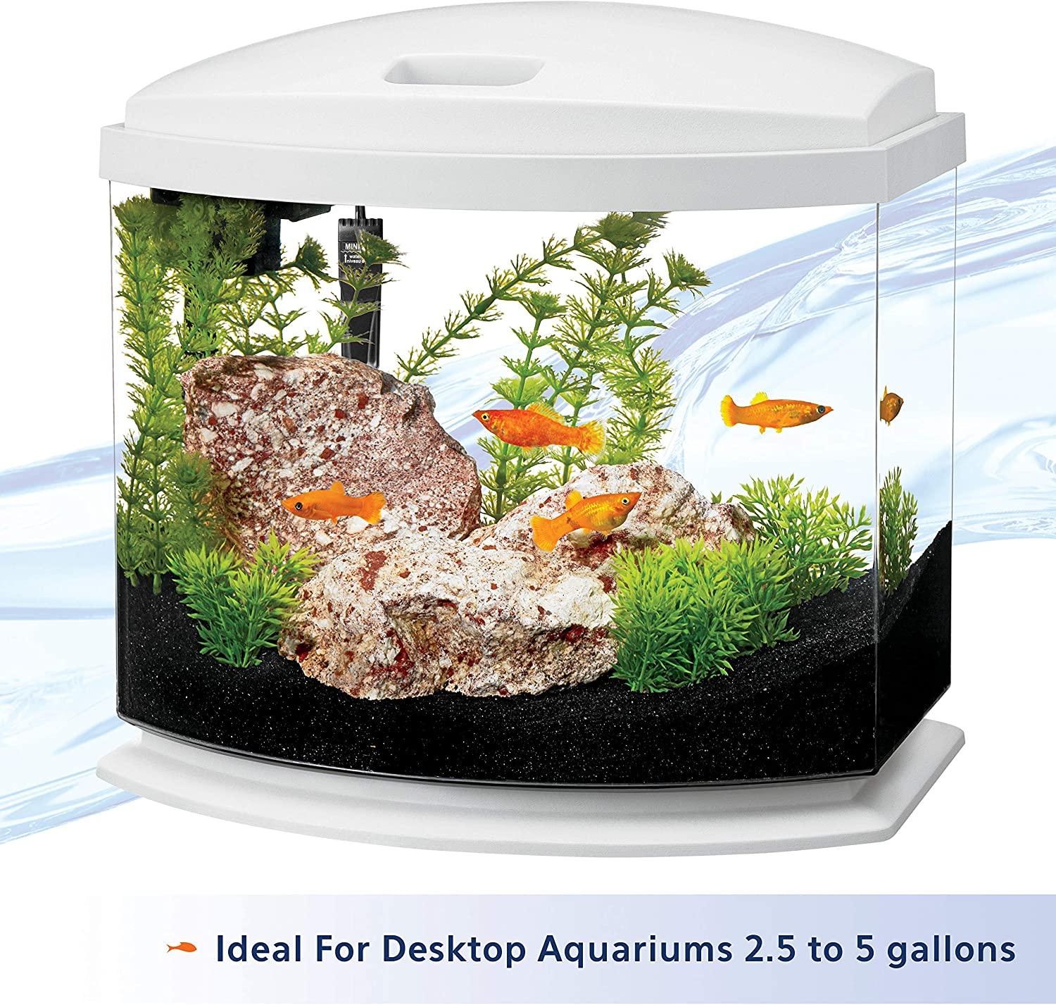 Aqueon Small Aquarium Fish Tank Submersible Mini Flat Heater Up to