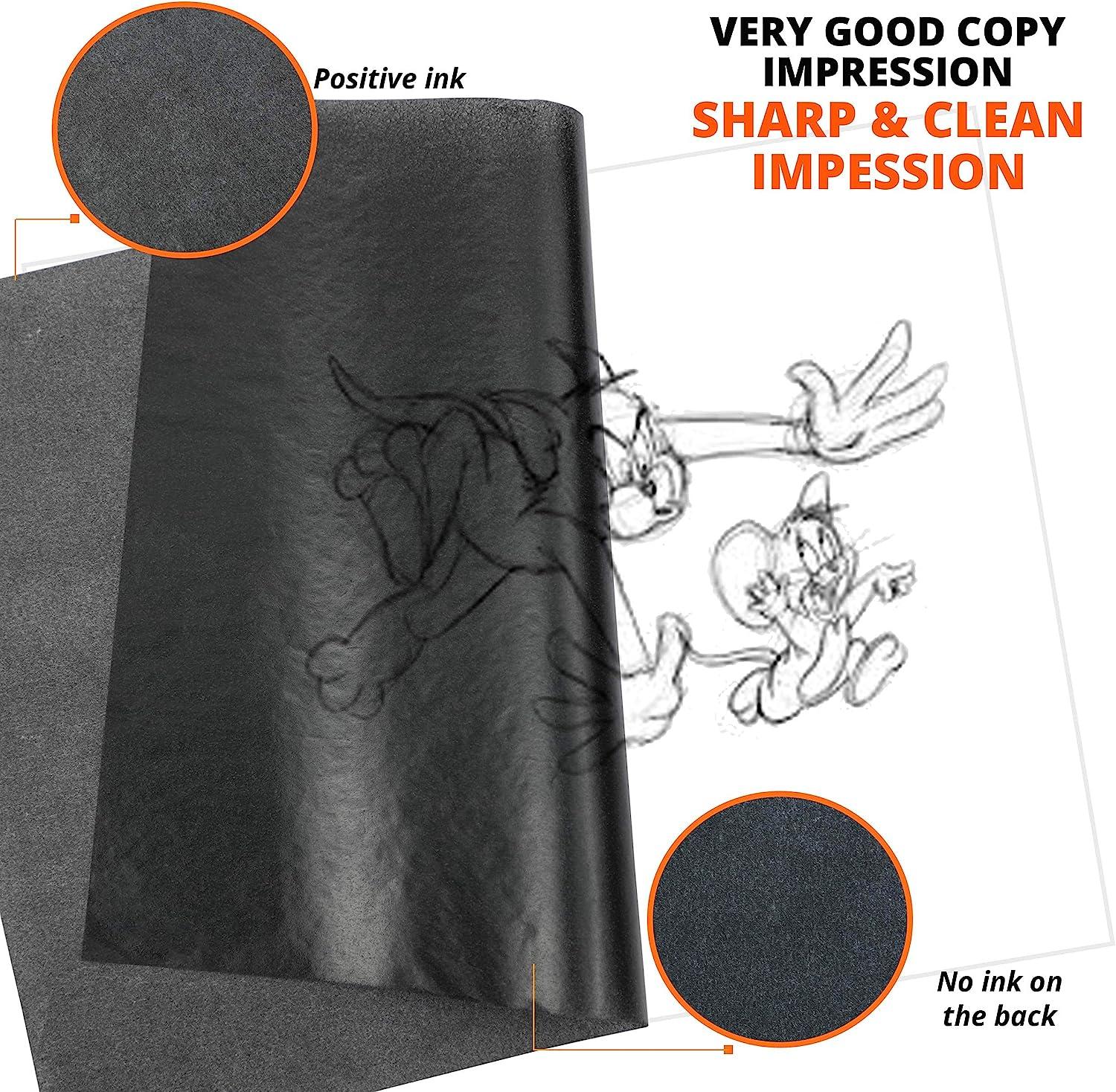 Paperzoid 30-Pack Carbon Paper for Tracing Patterns and Sketches, (8.5x11  Inches) A4 Size Black