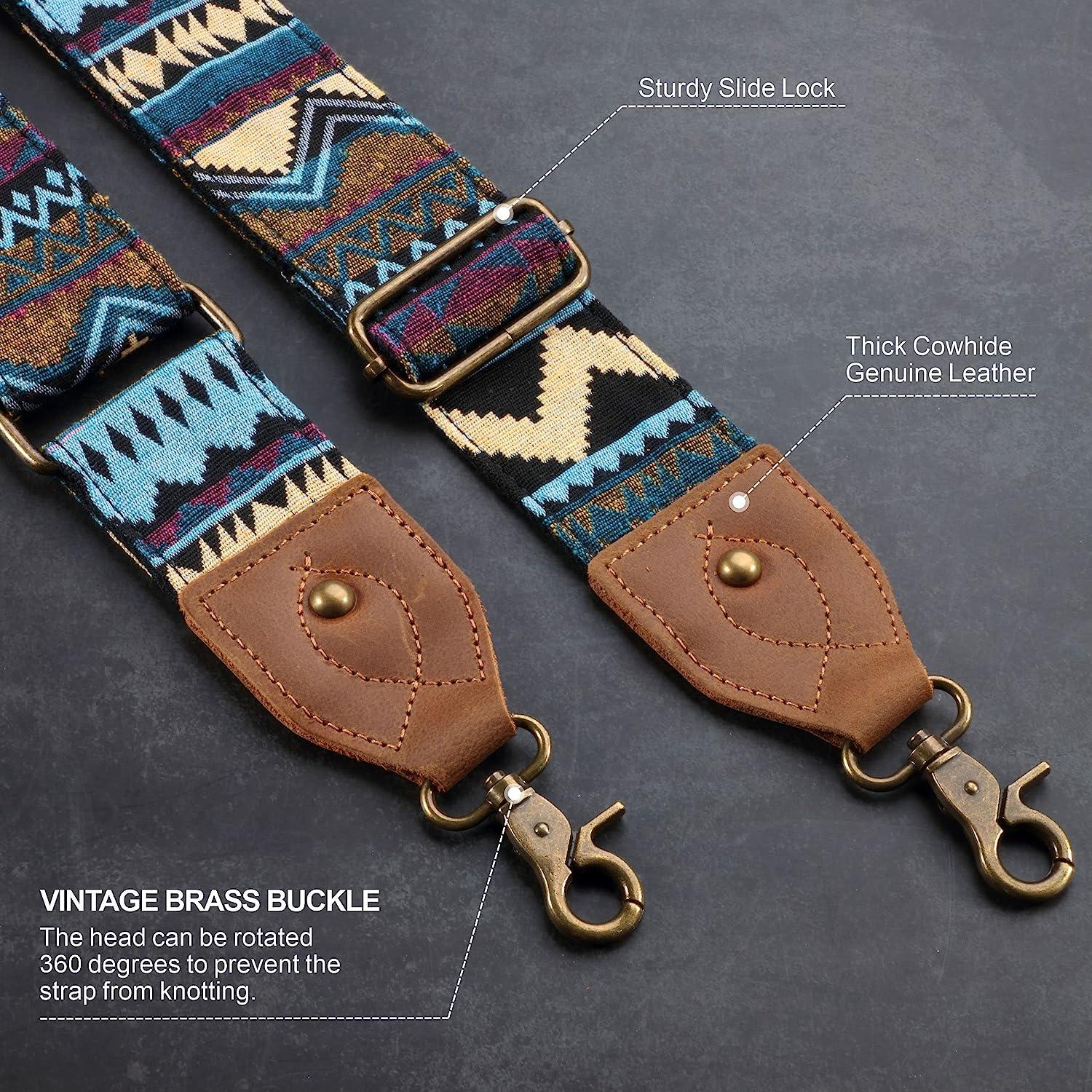 Ethnic Embroidery Wide Purse Straps For Women Crossbody Bags