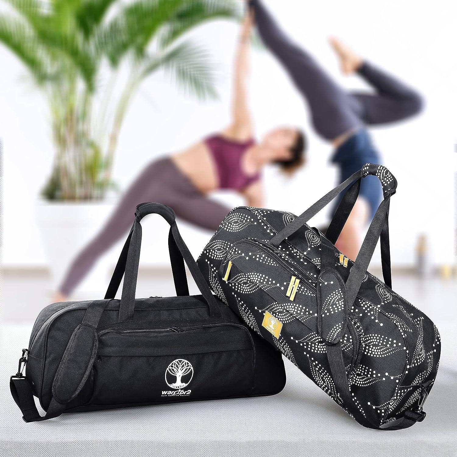 sportsnew Large Yoga Mat Bag with Shoes Bag and Wet Compartment Ladies  Pilates Gym Bag with Yoga Mat Holder Yoga Bag with Adjustable Mat Strap for  Women Men Black - Yahoo Shopping