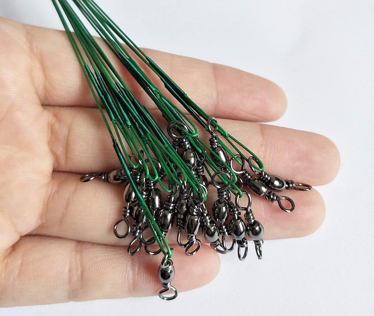 60pcs Fishing Wire Leaders Nylon-Coated Fishing Line Wire Leaders