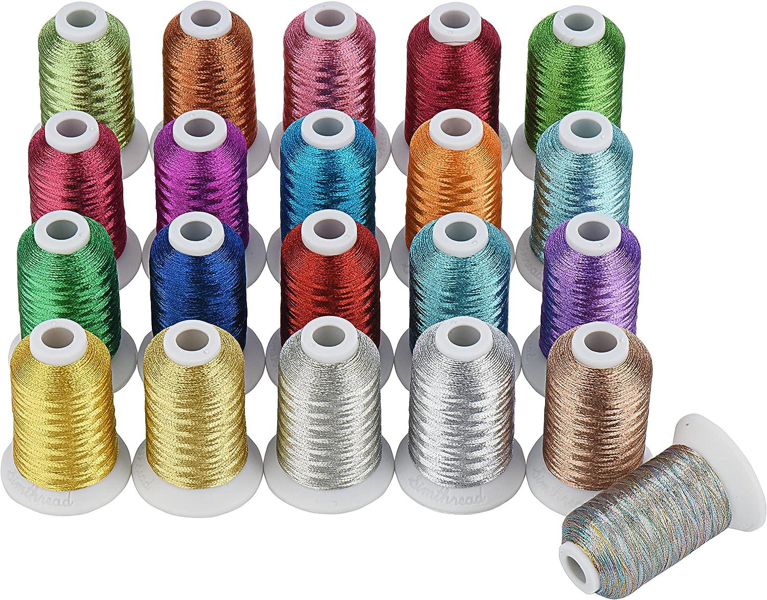 Simthread 6 Pcs Silver & Gold Colors Metallic Embroidery Thread — Simthread  - High Quality Machine Embroidery Thread Supplier