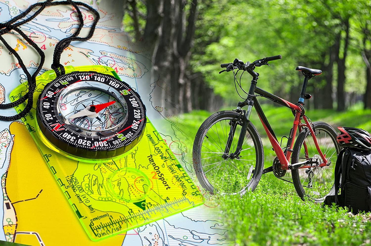  Orienteering Compass Hiking Backpacking Compass, Advanced  Scout Compass Camping Navigation - Boy Scout Compass for Kids