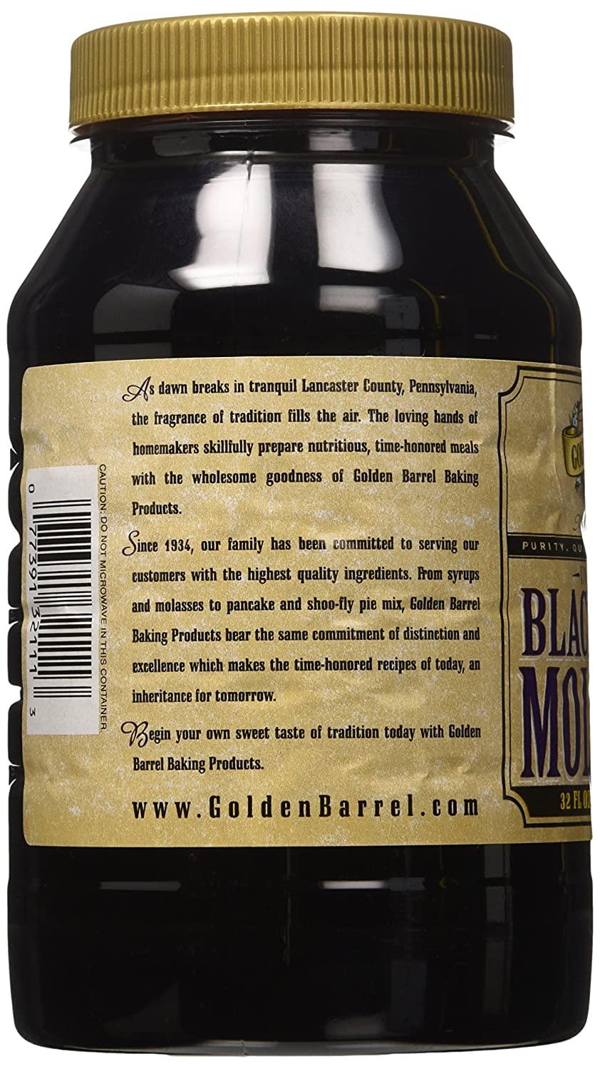 Golden Barrel Unsulfured Black Strap Molasses 32 Oz 32 Fl Oz Pack Of 1 3030