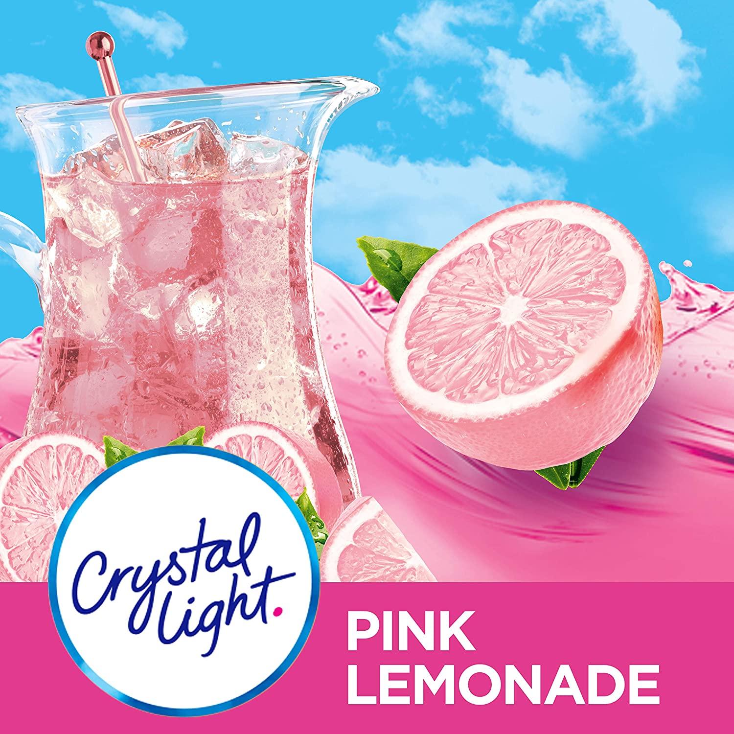 Crystal Light On The Go Pink Lemonade, 10-Count Boxes (Pack of 6