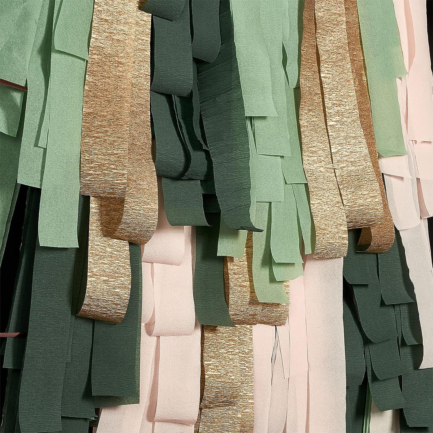 Green Crepe Paper Party Streamers