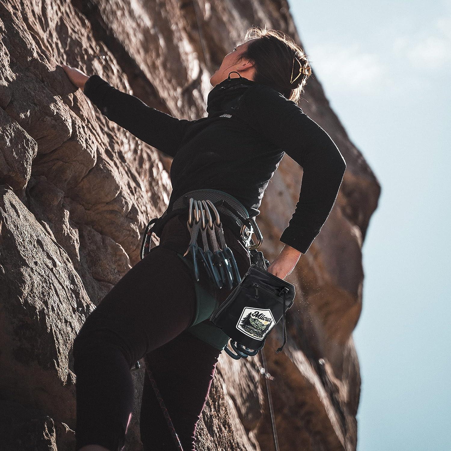 Miicrux Chalk Bag, Rock Climbing, Bouldering, Adjustable Belt, 2