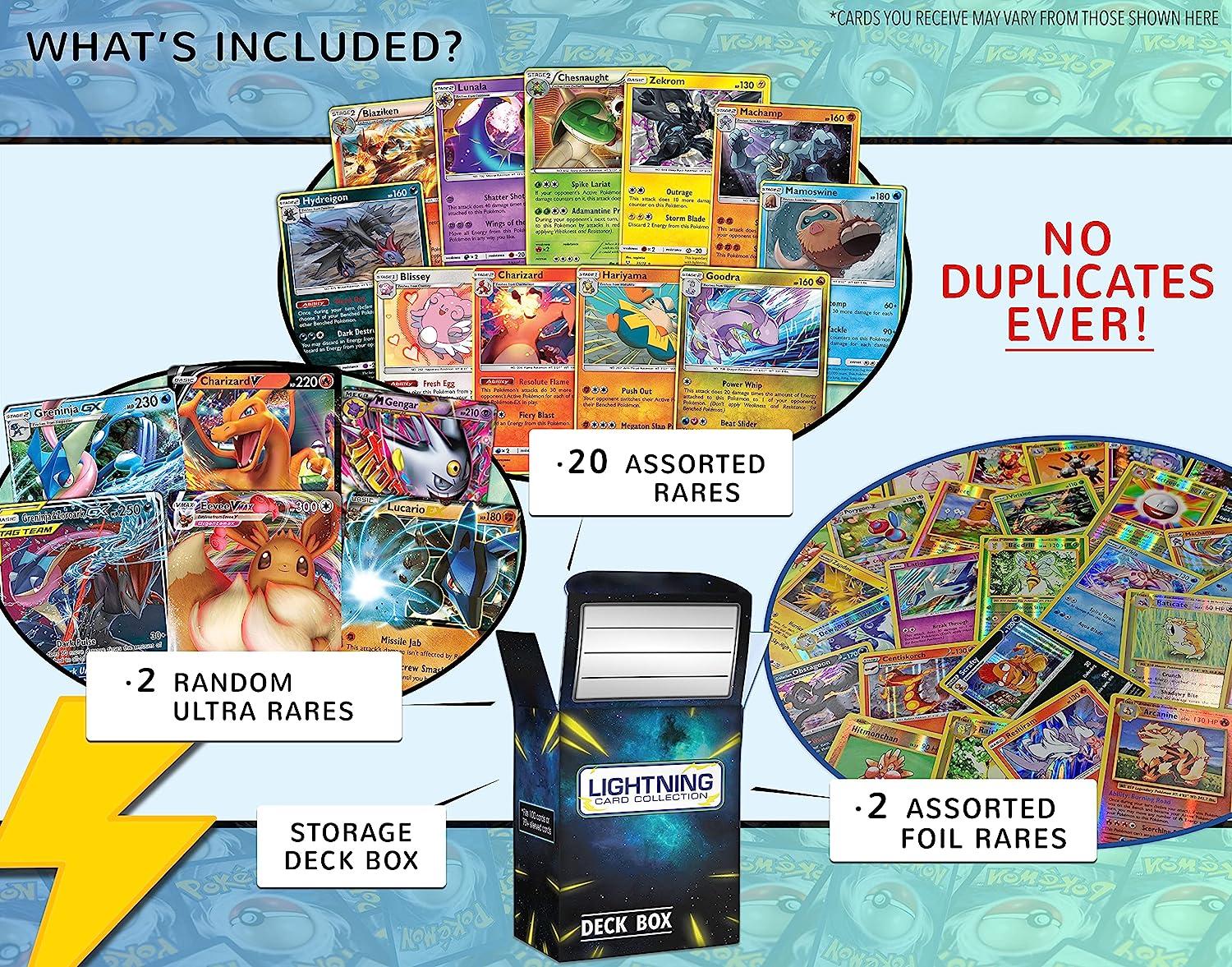 100 Pokemon Cards Plus 20 Energy - Bonus 2 Legendary and/or Ultra