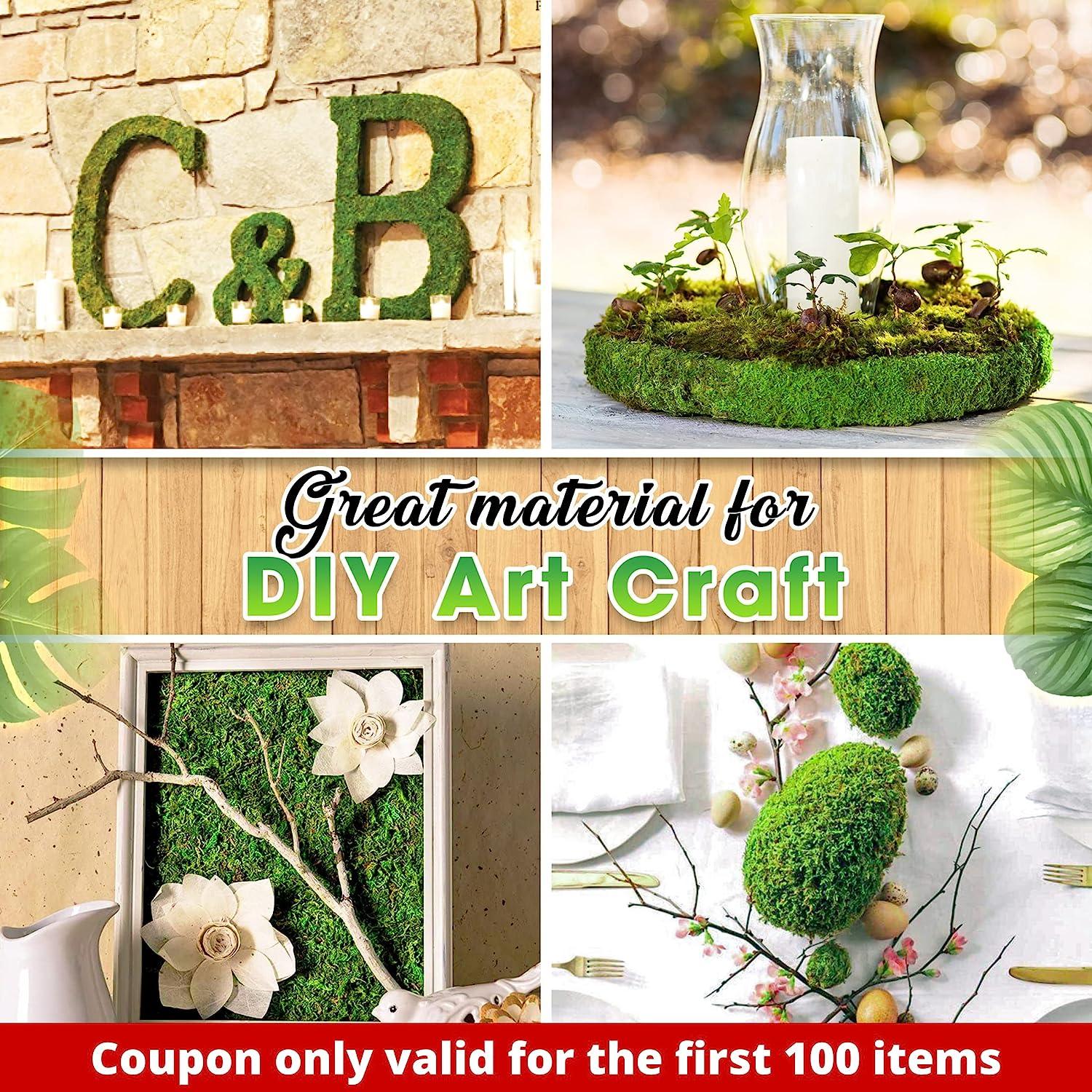 Green Moss for Crafts Artificial Moss Decorative Moss for Potted Plant Faux  Orchid Moss Potting Mix Soil Peat Sphagnum Moss Pole Craft Arts Floral