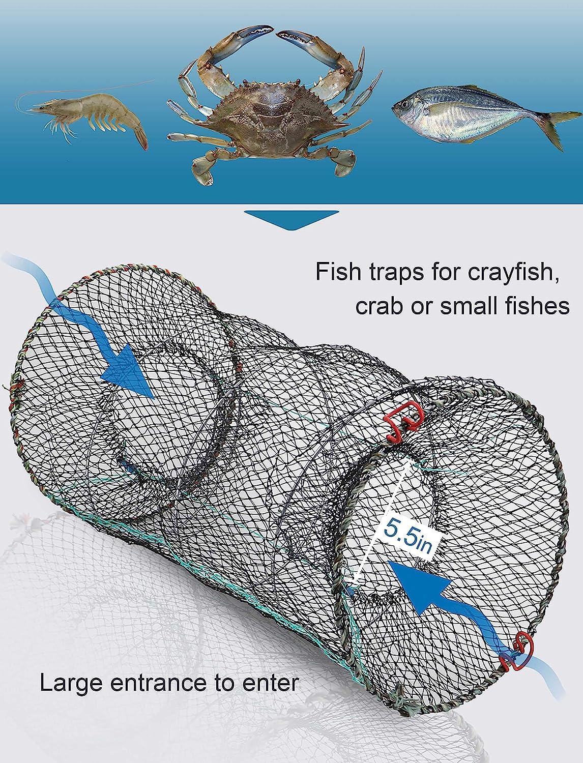 Fishing Pot,12 Holes Automatic Fishing Fishing Trap Net Crab Minnow Crawdad  Cage Striking Appearance 