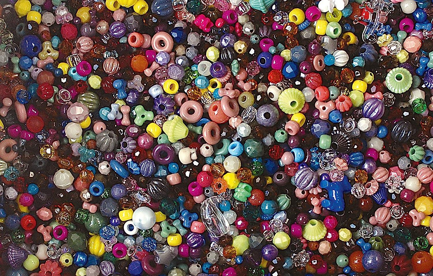 Cousin Mixed Plastic Beads 5lb, Assorted Shapes & Sizes