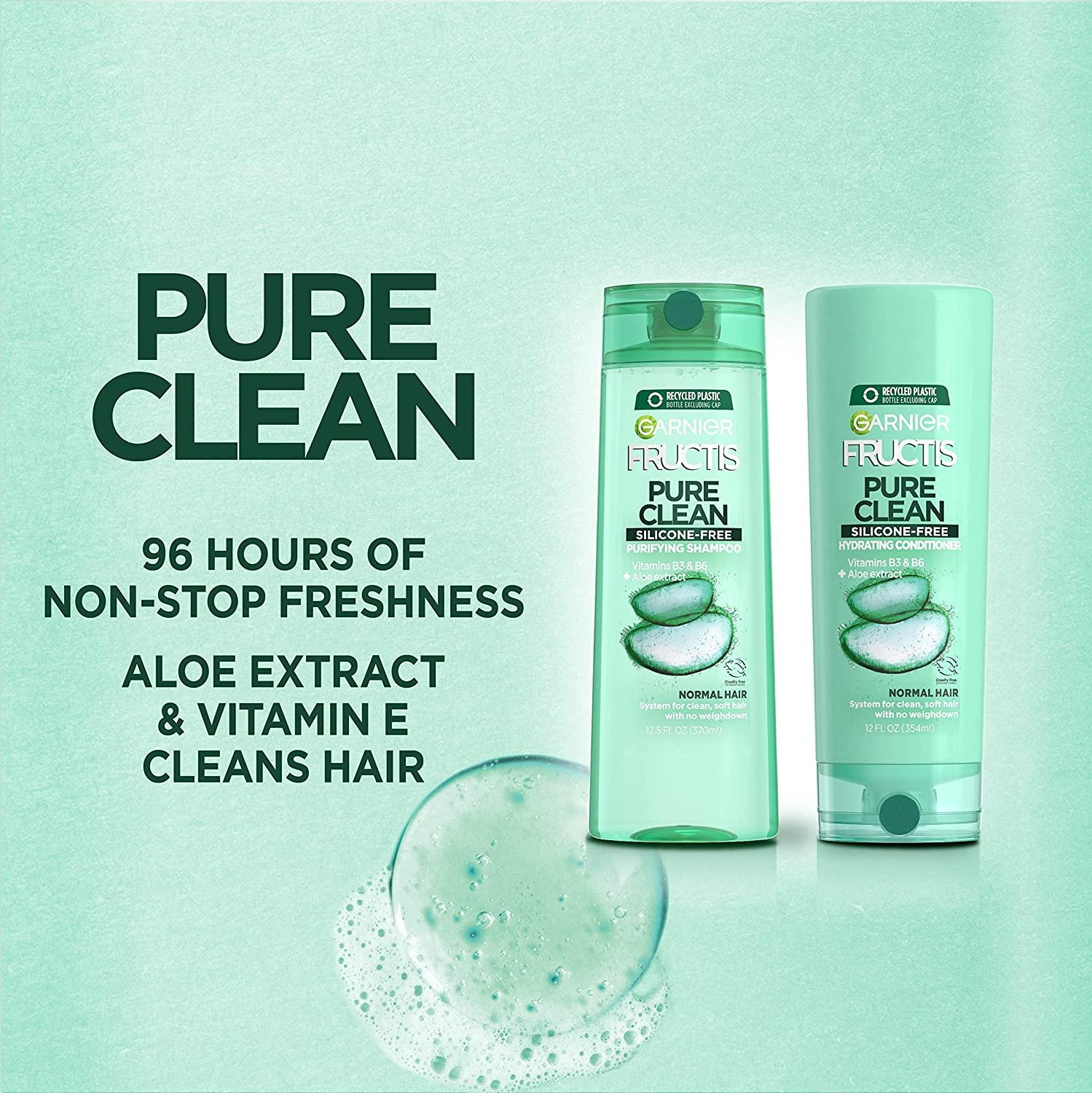 Clean Aloe Garnier ml) Fructis Shampoo Pure with 12.5 fl (370 oz Fortifying